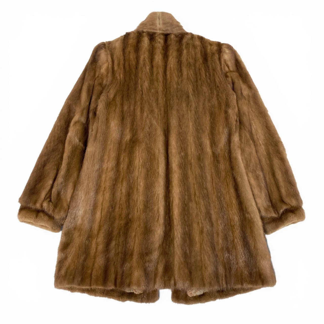 15a16 デミバフミンク ファー ロングコート サイズ11 ブラウン 本毛皮 Mink Fur Long Coat ポケット有t18r