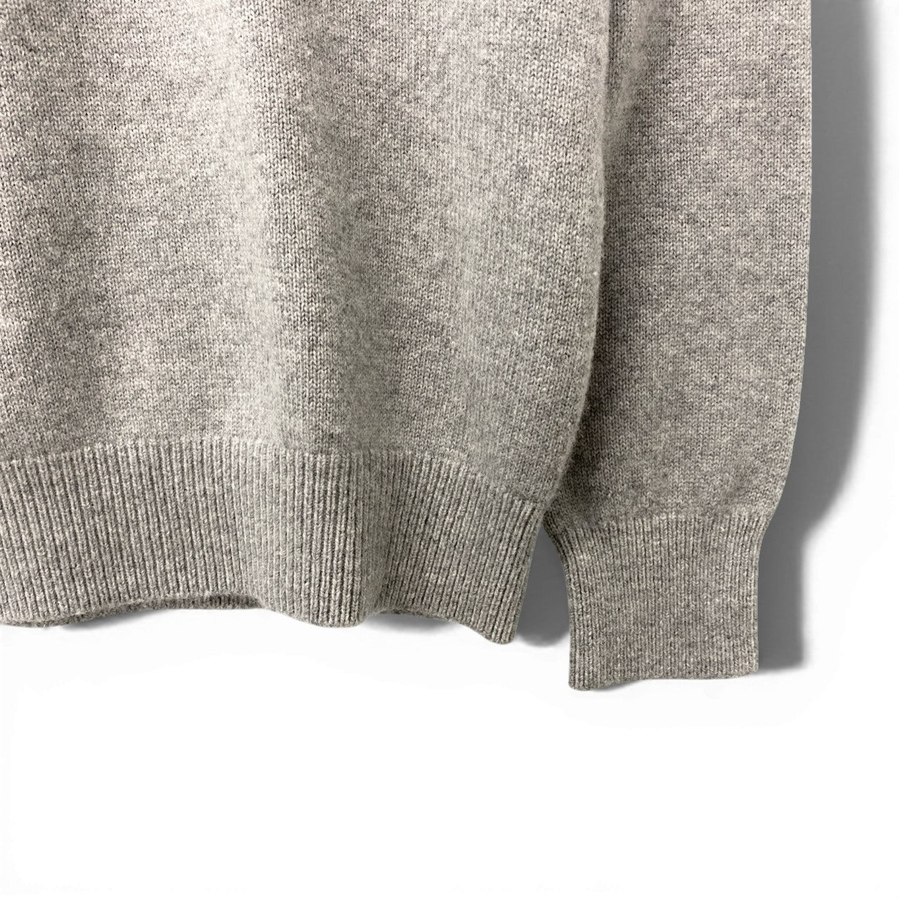 51c13 Papas パパス ロゴパッチ ニットパーカー トップス S グレー カシミヤ混ウール メンズu02t