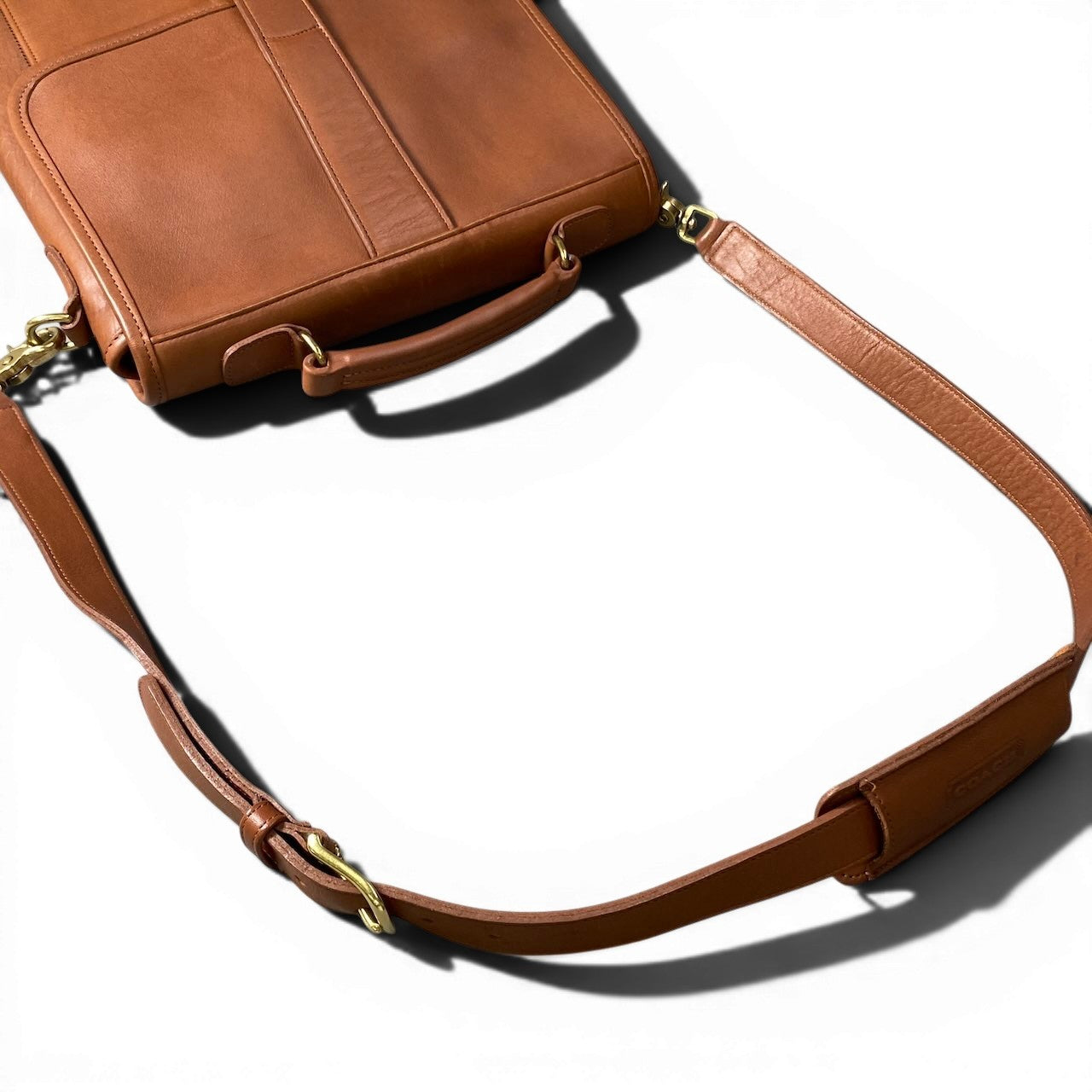 g9 COACH コーチ オールドコーチ ヴィンテージ ショルダーレザーバッグ Old Coach Vintage Shoulder Leather Bag 5280 ブラウンt18r