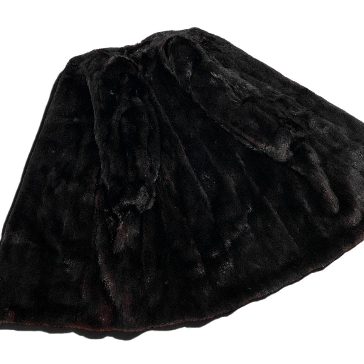 36j7 ダークミンク ロングコート サイズ13 ブラック 本毛皮 Dark Mink Fur Long Coat リアルファーt18r