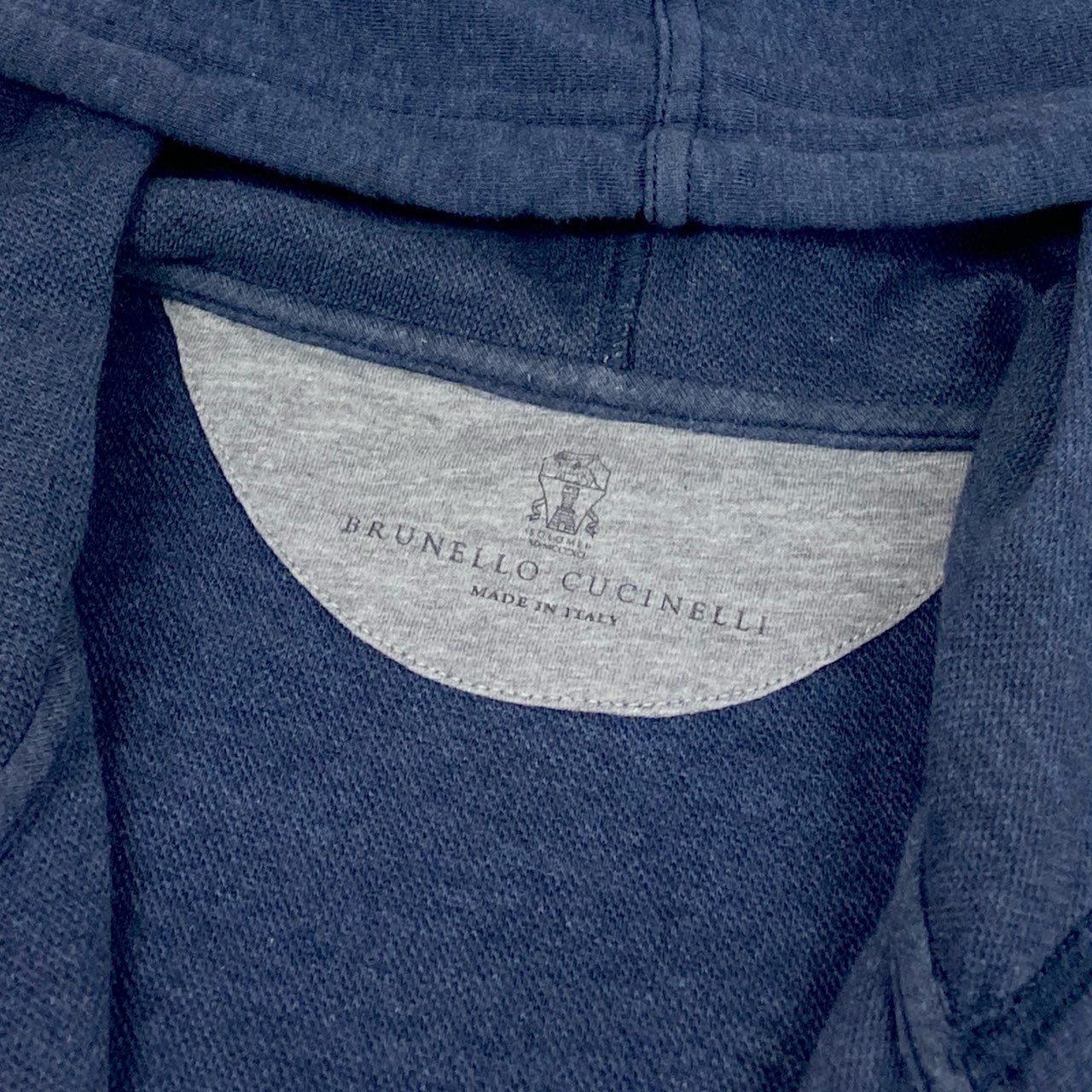 Mb11【美品】BRUNELLO CUCINELLI ブルネロクチネリ ダブルジップフーディー パーカー イタリア製 XSサイズ ネイビー メンズ 男性用k02i