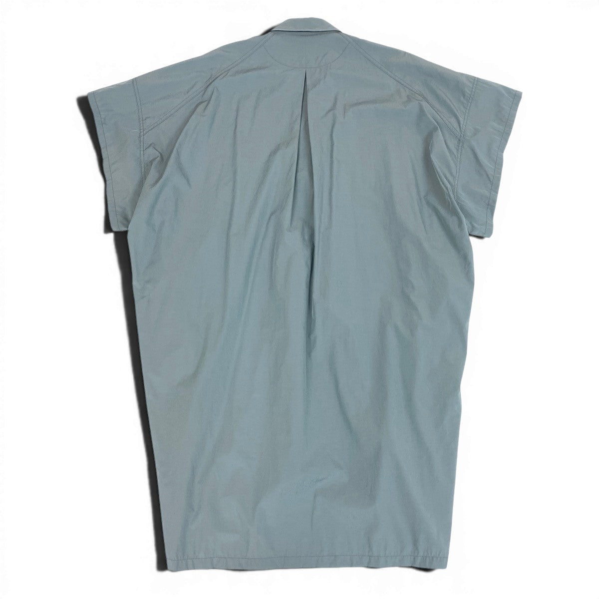 Af27 Y's ワイズ 23ss FLARED DRESS WITH SMALL COLLARS 半袖ワンピース YH-D29-026 サイズ2 グレー レディースo07t