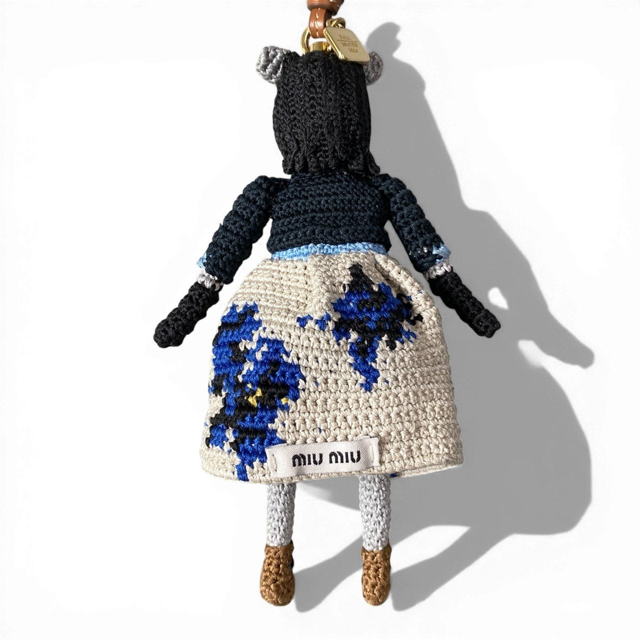 d9 miu miu ミュウミュウ テクニカルヤーン トリック キーホルダー バッグチャーム アーカイブルック クロシェ風トリックk02i