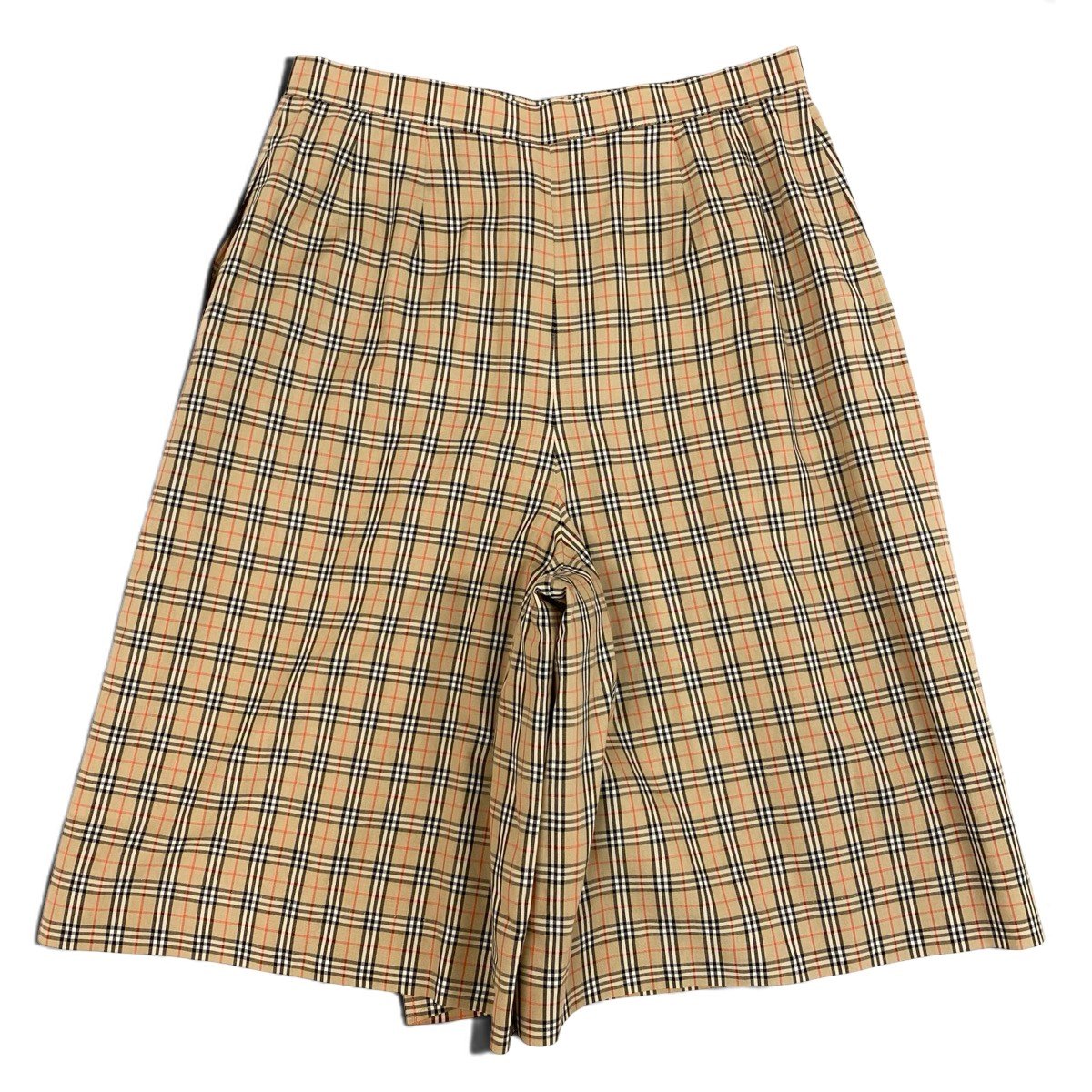 Ih6 Burberrys バーバリーズ ノバチェック ハーフパンツ ノバチェック 金ボタン チェックパンツ スカパン FQA17-041 11AR ブラウン系 レディース 女性用o07t