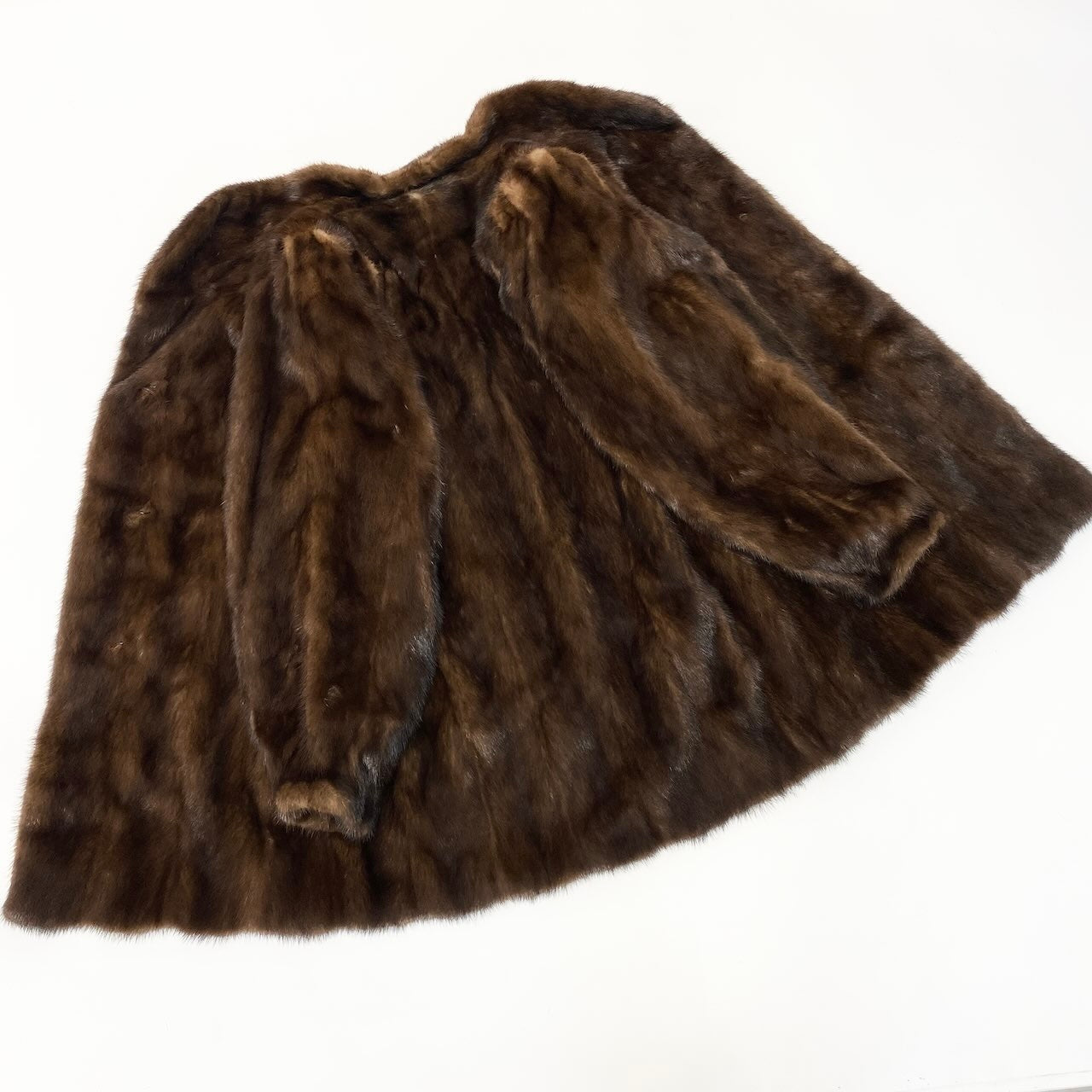 47c18 GINZA Bella デミバフミンク ファーコート サイズ11 ブラウン 本毛皮 Mink Fur Coat リアルファー 毛質◎t18r