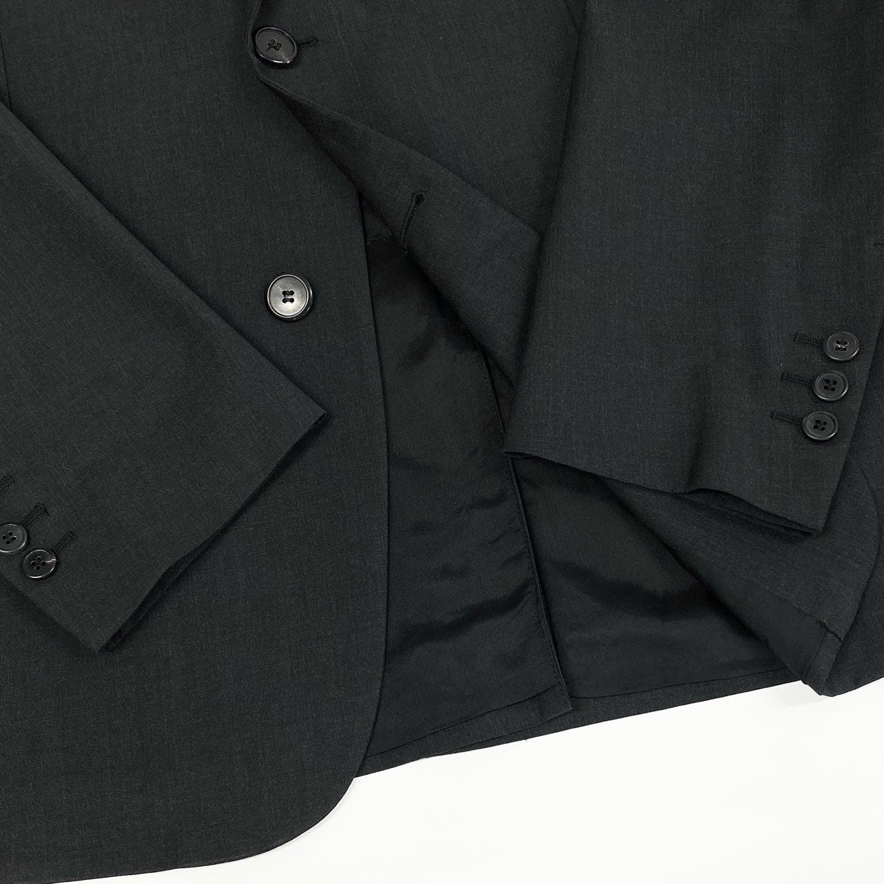 9j6 PRADA プラダ 2B Tailored Jacket 2Bテーラードジャケット トライアングルパッチ  DNA953 48 グレー ウール メンズo07t
