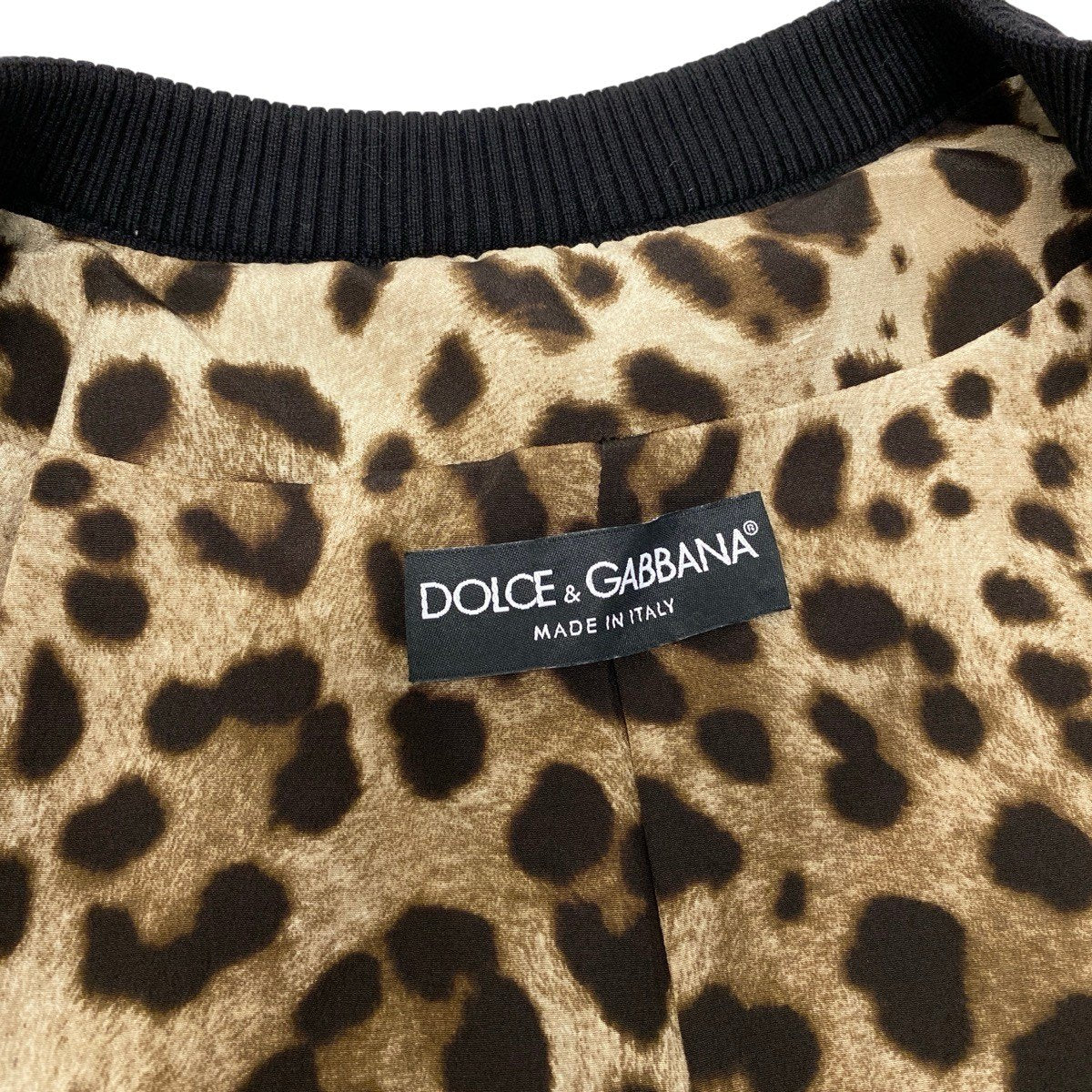 Ie28 【美品】 DOLCE&GABBANA ドルチェアンドガッバーナ レオパード柄 キルティングジャケット ブルゾン サイズ38 ベージュ レディース 女性服u02t