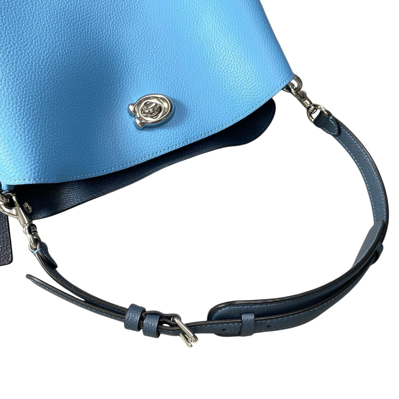 f12《美品》 COACH コーチ ウィロウ ワンショルダーバッグ Willow Shoulder Bag L2232 / C2590 ブルーt18r