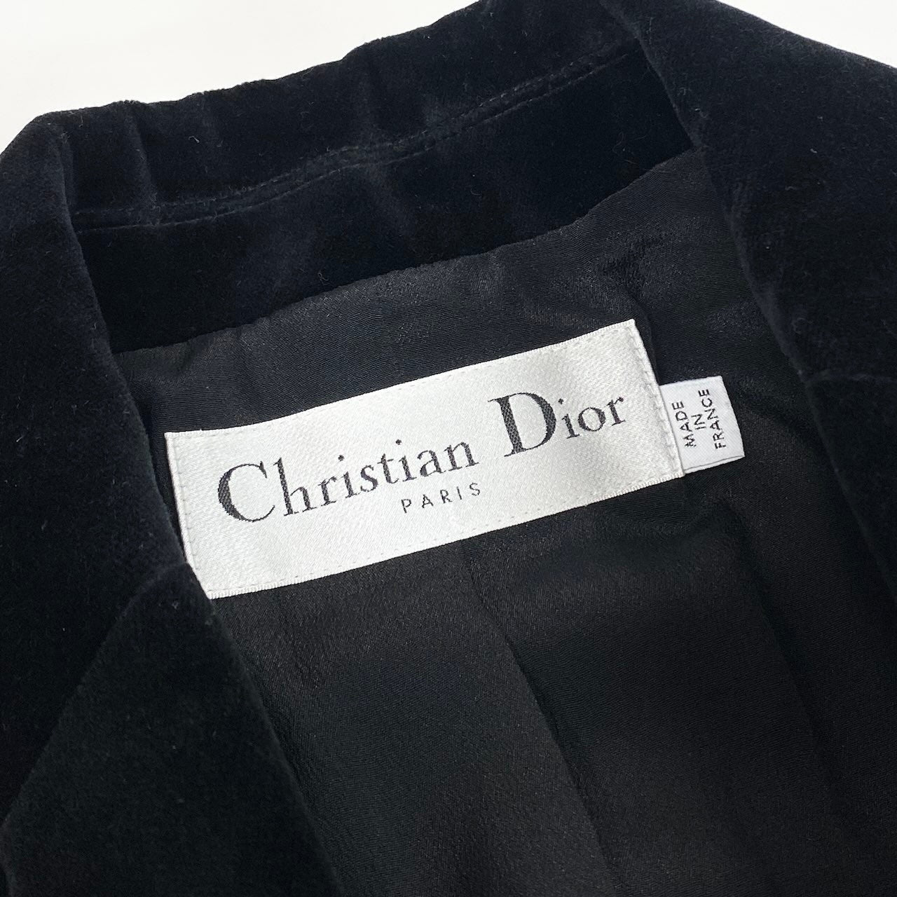 e1 【美品】Christian Dior 2024 ベルベット切替 バージャケット 411V36B1166 38サイズ ブラック 画像参照 レディース 女性用k02i