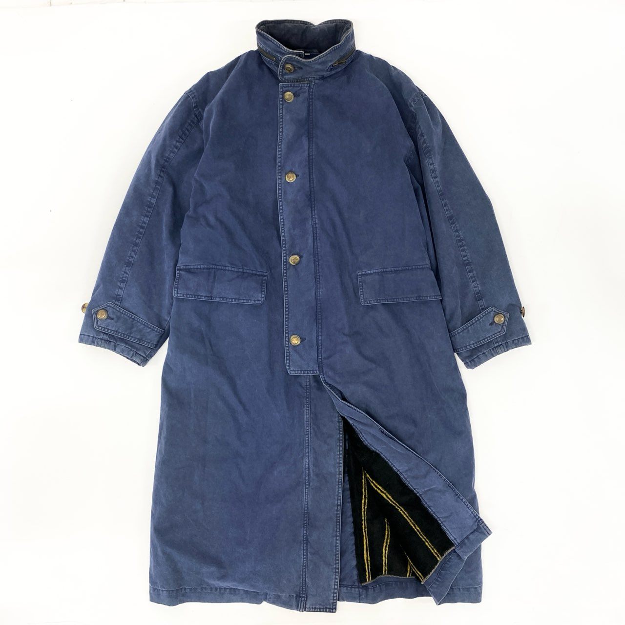 27j22 ARMANI JEANS アルマーニジーンズ ミリタリーコート ミリタリージャケット 90’s アーカイブ フーディー 48サイズ ネイビー メンズu02t