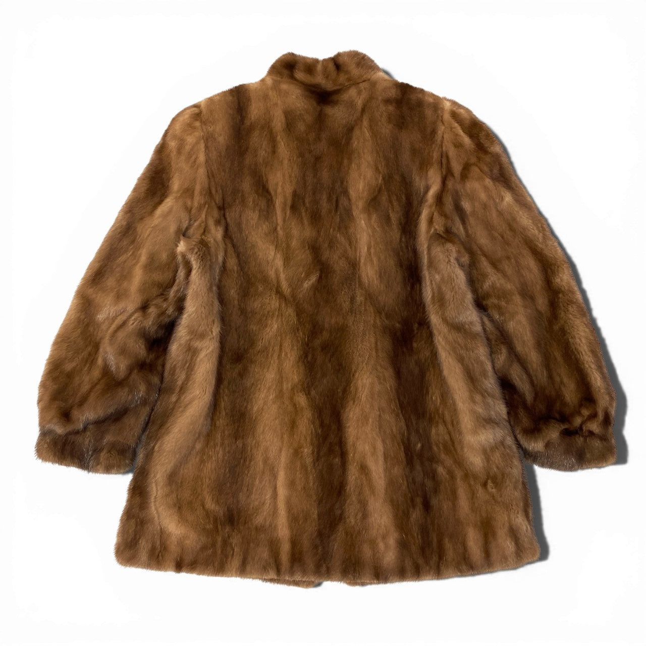 35a15 パステルミンク ロングコート サイズ15 茶系 本毛皮 Pastel Mink Fur Coat ポケット有t18r