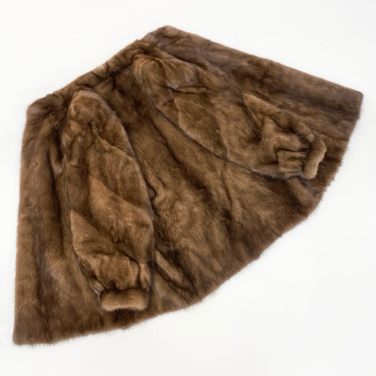 80i29 FOND MOONBAT ムーンバット デミバフ ミンクファー コート 11 M～L相当 ブラウン 本毛皮 MINK FURt18r