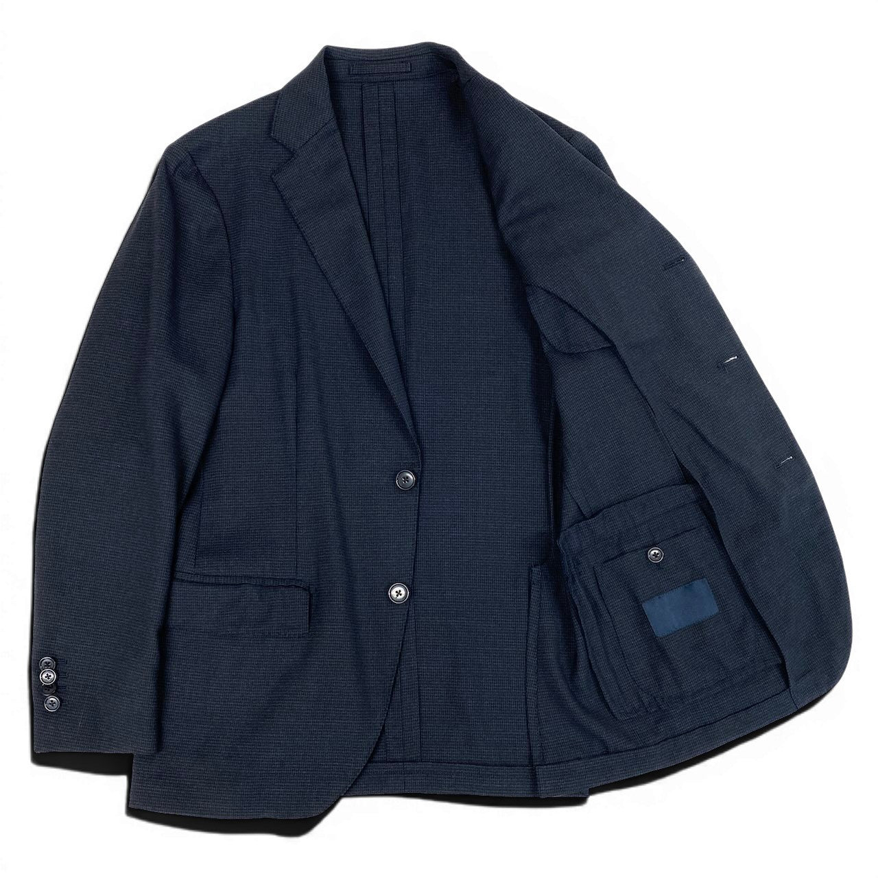 65d16 LARDINI ラルディーニ イージーウェア トラベラースーツ シングル 3B 伸縮ストレッチ ウエストゴム SU.507-A SU.507-B サイズ44 ネイビー メンズ 紳士服u02t