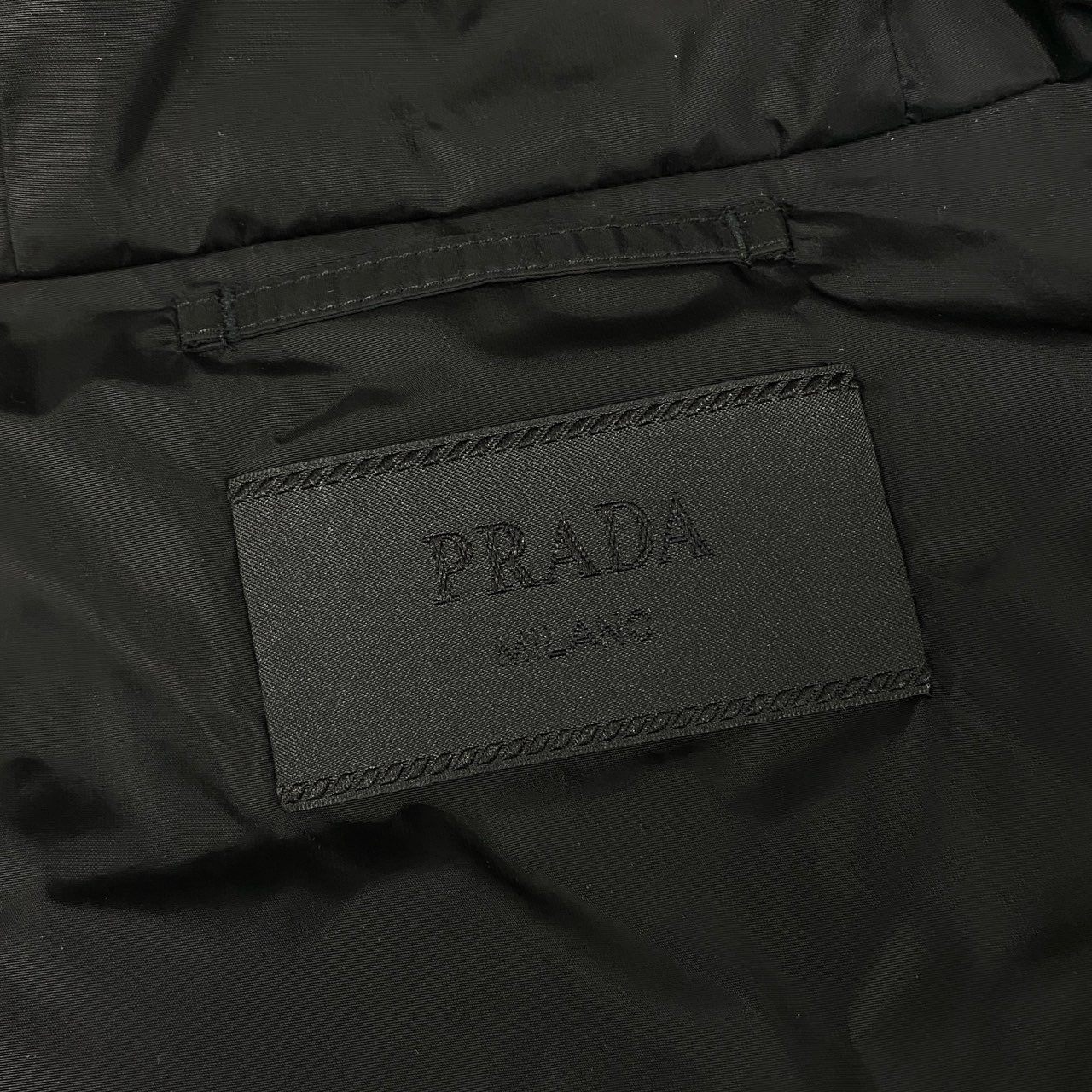 32a4 《美品》 PRADA プラダ 三角プレート ダウンジャケット 52 イエロー アウター ホワイトグース DOWN JACKET