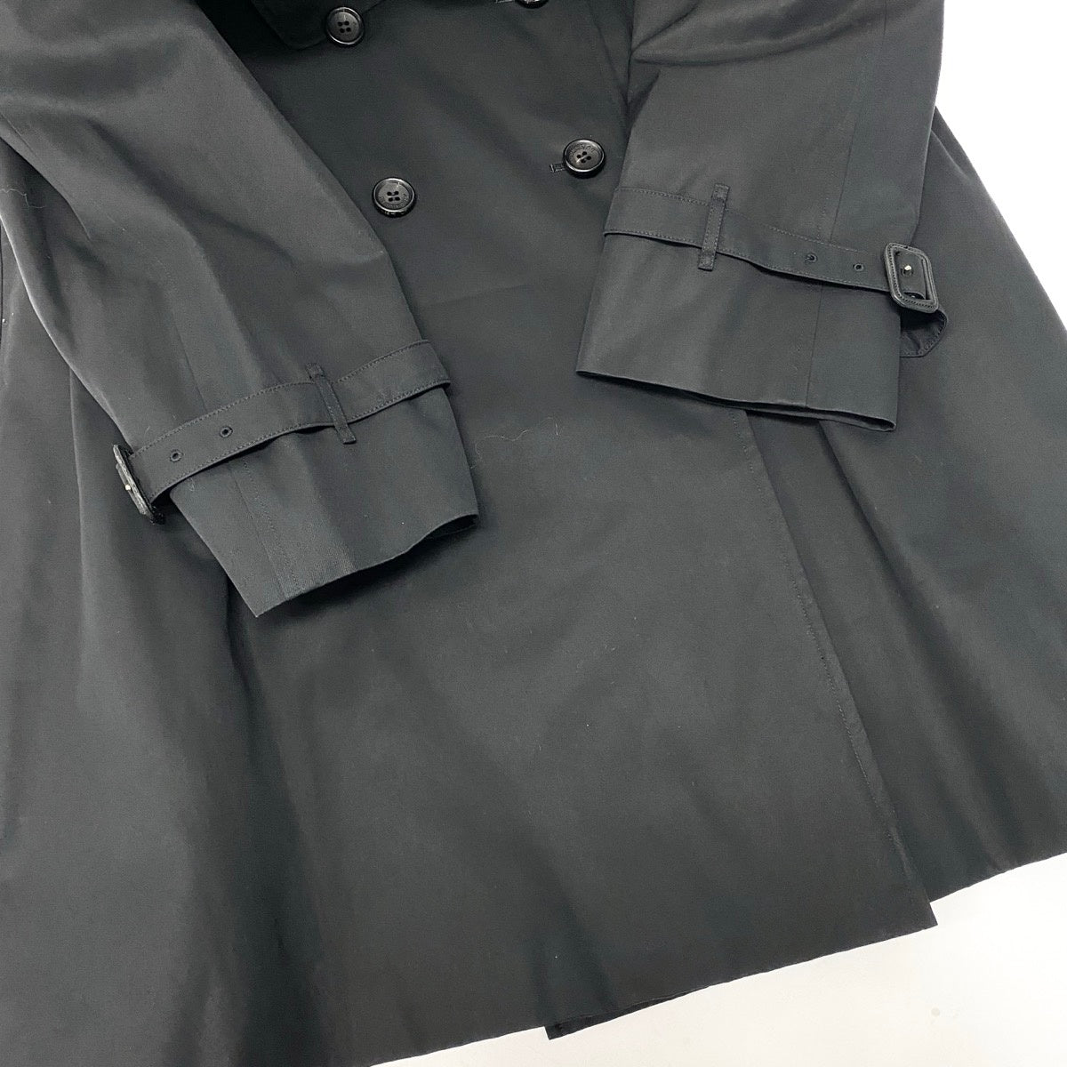 42e13 《極美品》 BURBERRY LONDON バーバリー ノバチェック トレンチコート ライナー着脱可 サイズ13 ブラック 女性用 レディースt18r