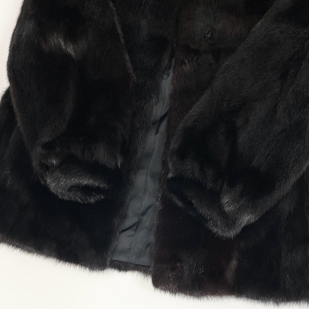 50j24 CERCRE セクレ 最高級毛皮 ダークミンク ミンクコート 毛皮コート サイズ9 ブラック系 ミンクファー レディースu02t