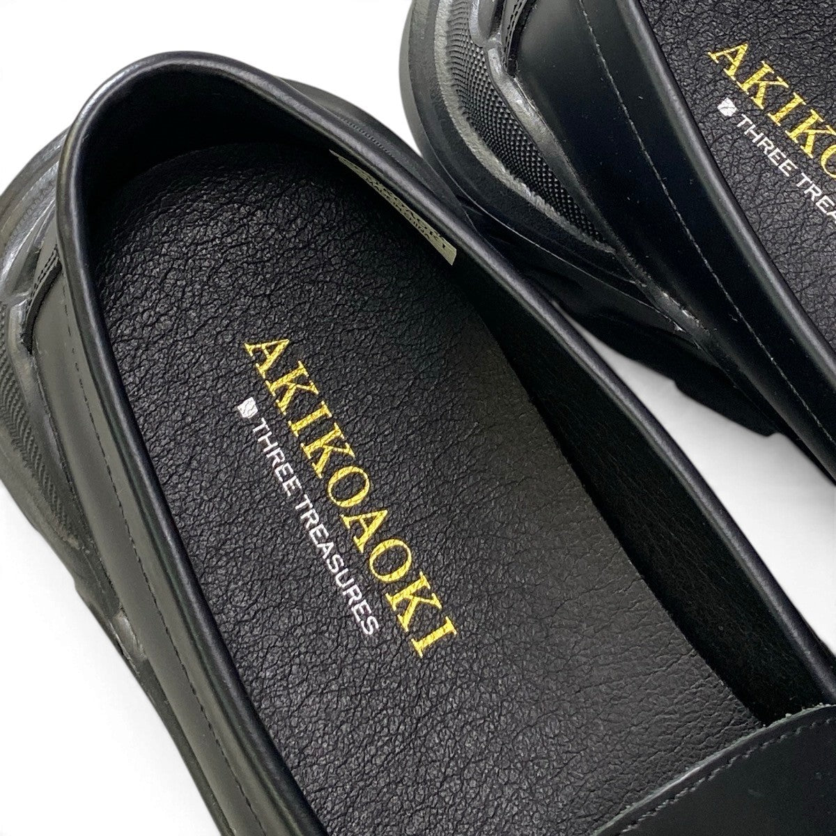 3j14 【美品】 AKIKOAOKI アキコアオキ Regulated Gravity-faux leather ボリューム ローファー 28cm ブラック メンズ 紳士靴o07t