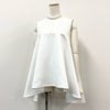 21f17 YOKO CHAN ヨーコチャン YCB-620-220 Pearl A-line Blouse パール Aライン ブラウス チュニック丈 サイズ36 ホワイト系 レディース ワンピース