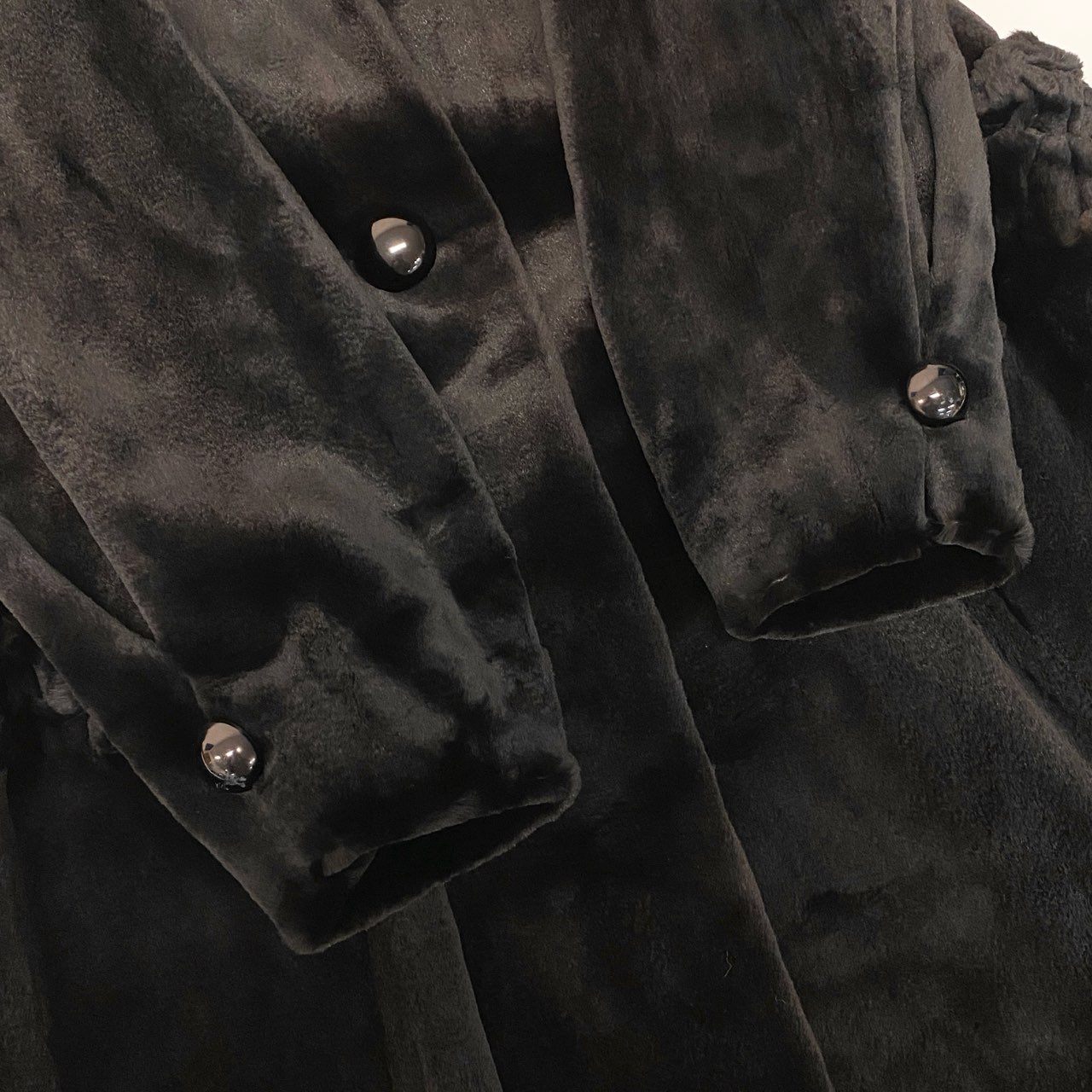 82a15 Nakamura Fur シェアードミンク ロングコート サイズ9～11 ブラック 本毛皮 Shared Mink Fur Coatt18r