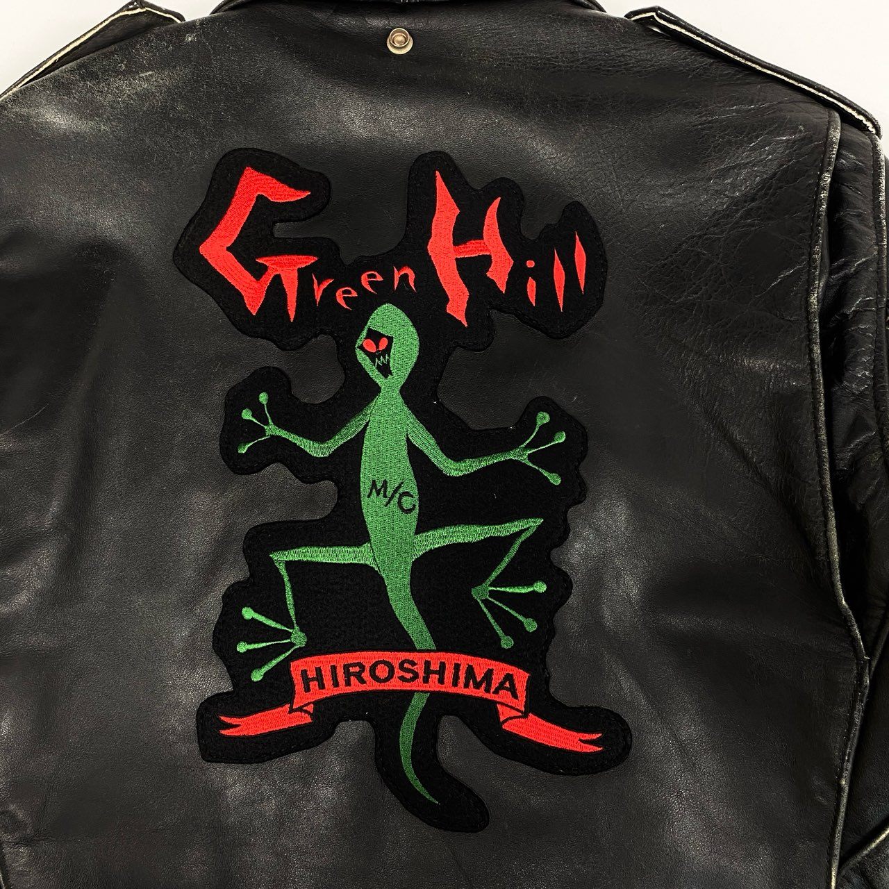 5L16 SCHOTT ショット ライダースジャケット ダブルライダース レザージャケット HIROSHIMA GreenHill アウター 40サイズ ブラック メンズo07t