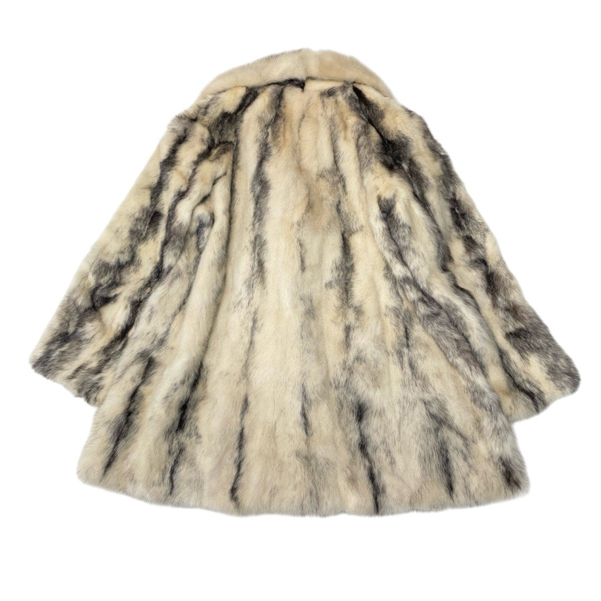 44i24 クロスミンク ファーコート サイズF アイボリー 本毛皮 Cross Mink Fur Coat リアルファーt18r