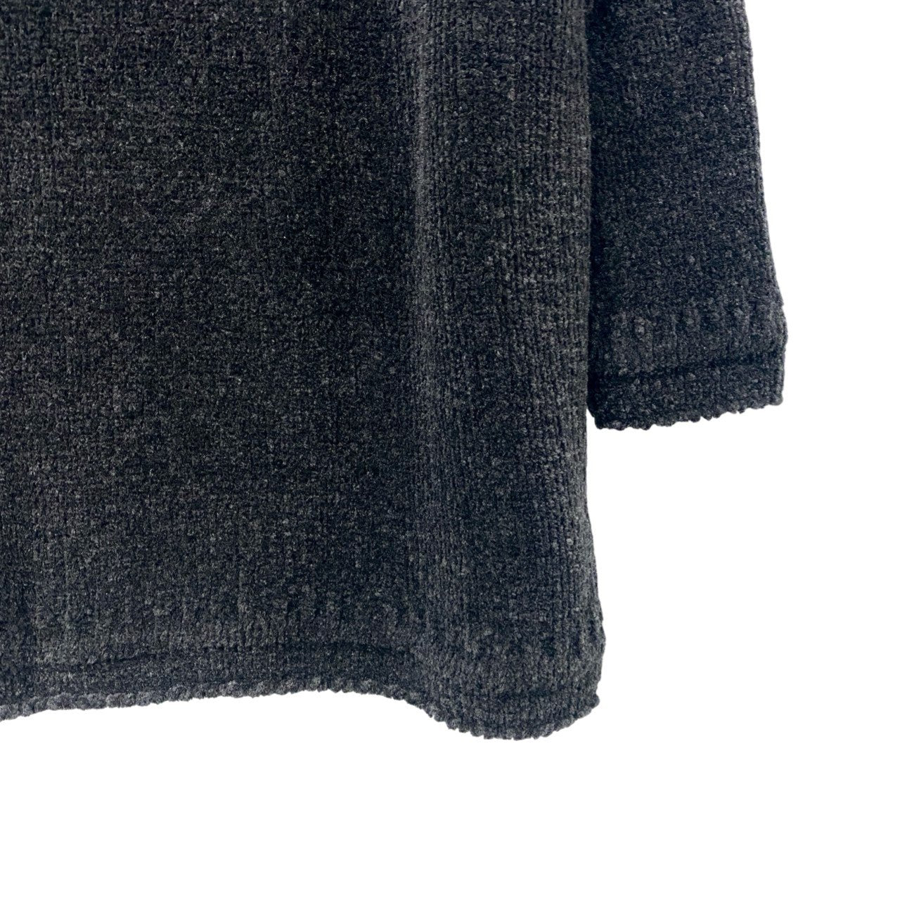 31c16 【新品保管品】evam eva エヴァムエヴァ chenille yarn タートルニット ヤーンニット タートルプルオーバー E153K113 1サイズ ブラック レディース 女性用o07t