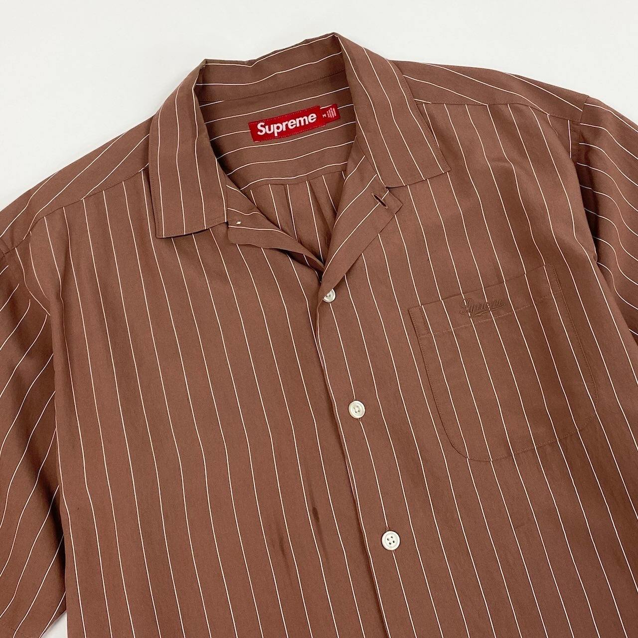 47d16 Supreme シュプリーム Stripe S/S Pajama Shirt パジャマシャツ