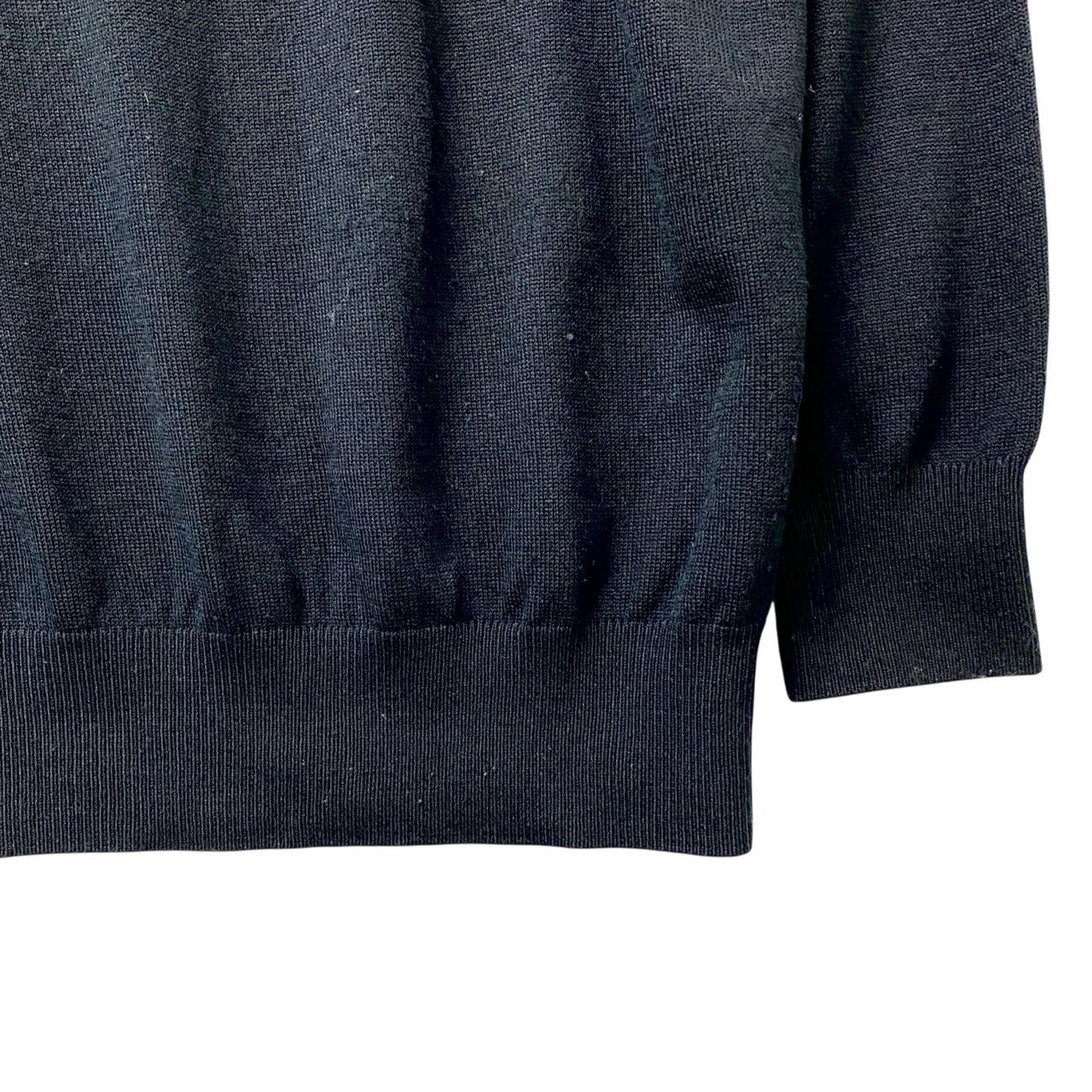 5c6 rough & swell ラフ&スウェル F.C Knit ウール アクリル 12G ニットセーター クルーネック  メンズ 紳士服 RSM-18205 サイズL ブラックu02t