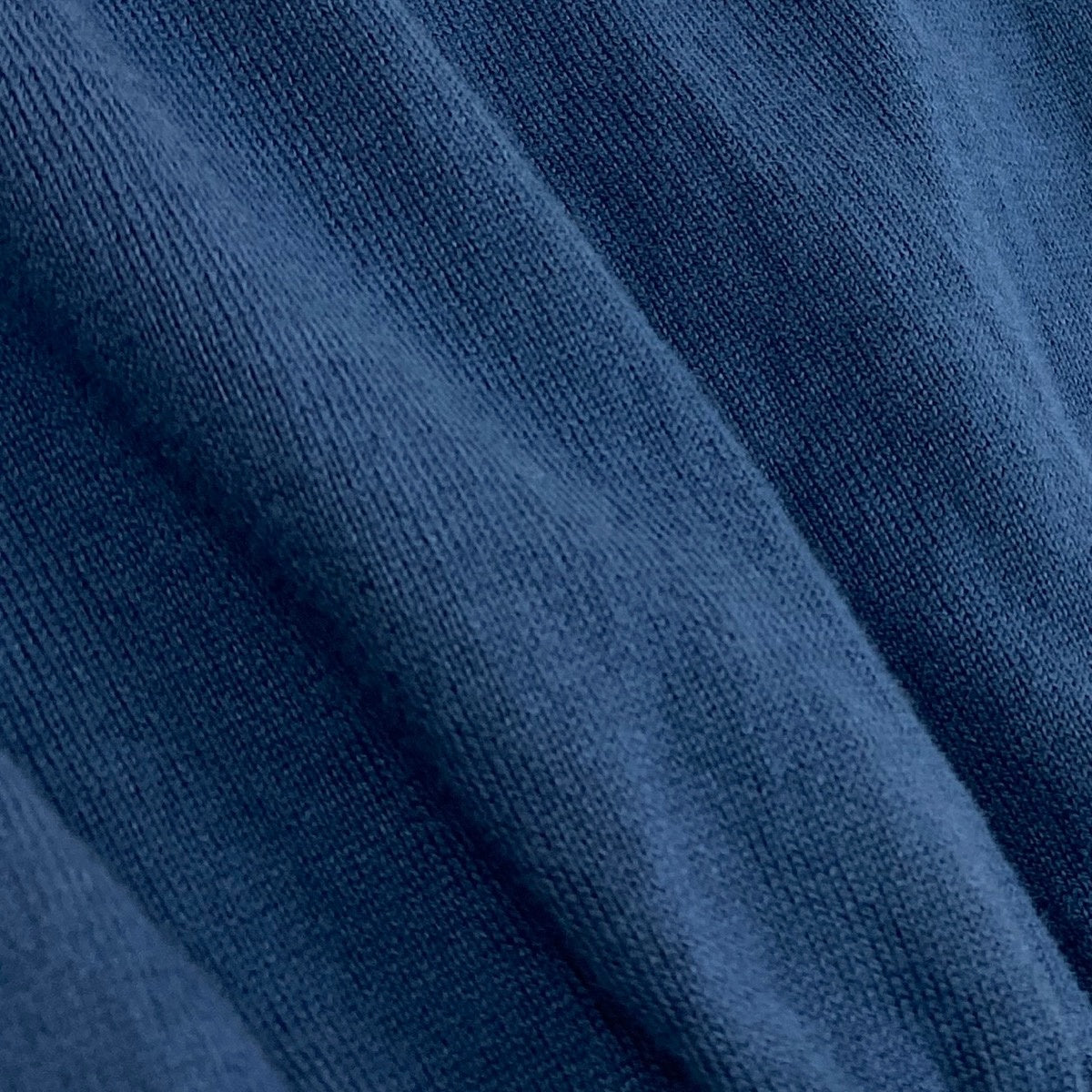 Me25 BRUNELLO CUCINELLI ブルネロクチネリ ハイゲージ コットンニットシャツ 半袖ニット サイズ48 ブルー系 コットン100％ メンズ 紳士服k02i