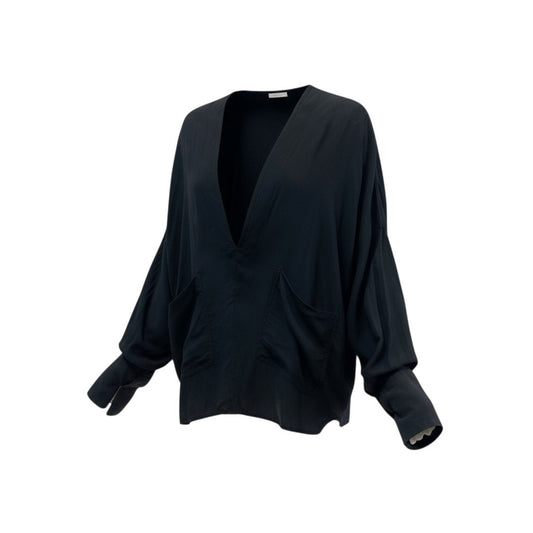 15K18 Y`s ワイズ TAKESHI KOSAKA タケシコサカ Vネックシャツ プルオーバー 長袖 ドルマンスリーブ レディース 女性用  YO-B48-230 2 ブラック レーヨン100％u02t