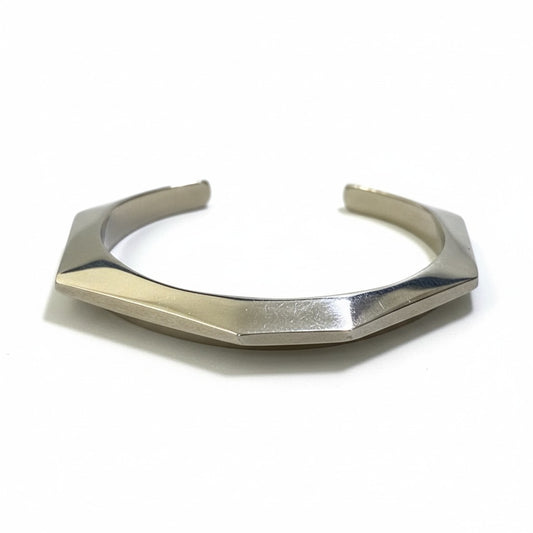 b17 BOTTEGA VENETA ボッテガヴェネタ ファセット カフ バングル アクセサリー シルバー Ag925 メンズ 男性用k02i