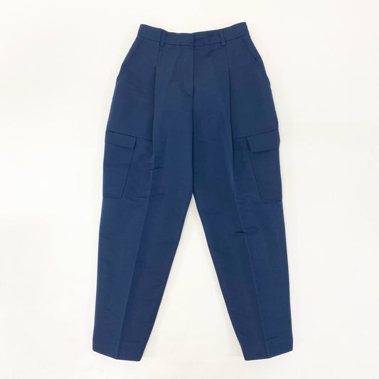 23i17 《美品》 maison rabih kayrouz メゾンラビカイル ドゥロワー取扱 カーゴパンツ テーパードパンツ ボトムス 34 ブルー レディース フランス製u02t