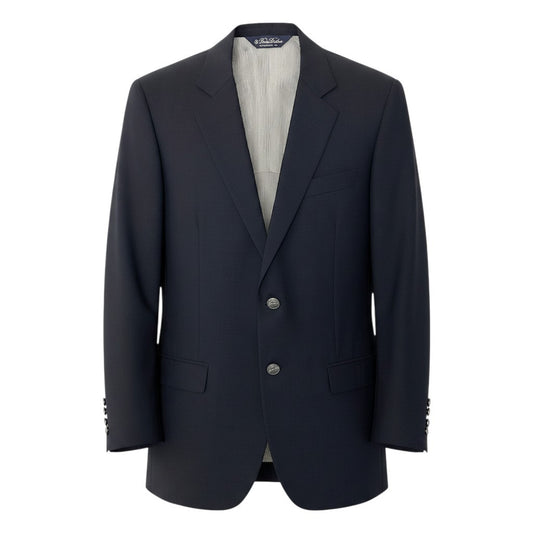 80e1 【美品】 Brooks Brothers ブルックスブラザーズ Fitzgerald テーラードジャケット 背抜き 刻印ボタン  19－10－8871 37SHT ネイビー メンズ 紳士服u02t