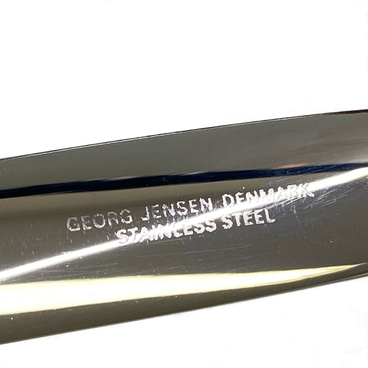 k10《美品》 GEORG JENSEN ジョージジェンセン 持ち手STERLING SILVER ペーパーナイフ レターオープナー スターリングシルバー 925 保存袋 箱付き Paper Knifet18r
