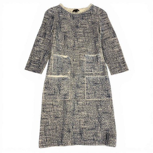 Ec31 《美品》 LOUIS VUITTON ルイヴィトン シルクブレンド フレイドワンピース Silk Blend Frayed Mini Dress サイズXS グレー イタリア製t18r
