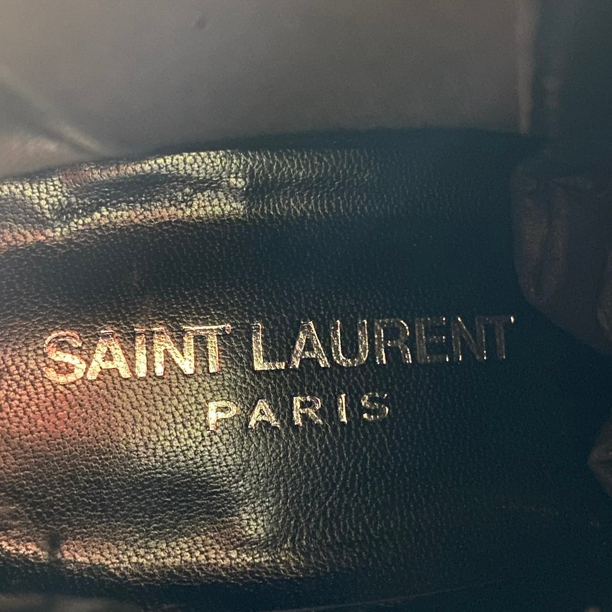 1i16 【美品】SAINTLAURENT サンローラン サイドゴアブーツ スエードブーツ チャンキーヒール YSLロゴ 36サイズ ブラック スエード レディース 女性用u02t