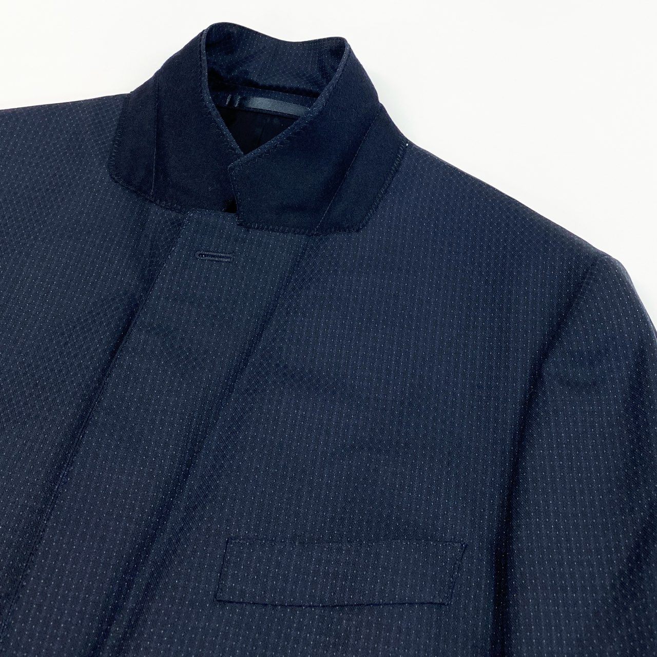 66a14【美品】 Paul Smith ポールスミス セットアップスーツ シングルスーツ 総柄 2B ウール混 日本製 メンズ 紳士服 M2 ネイビーo07t