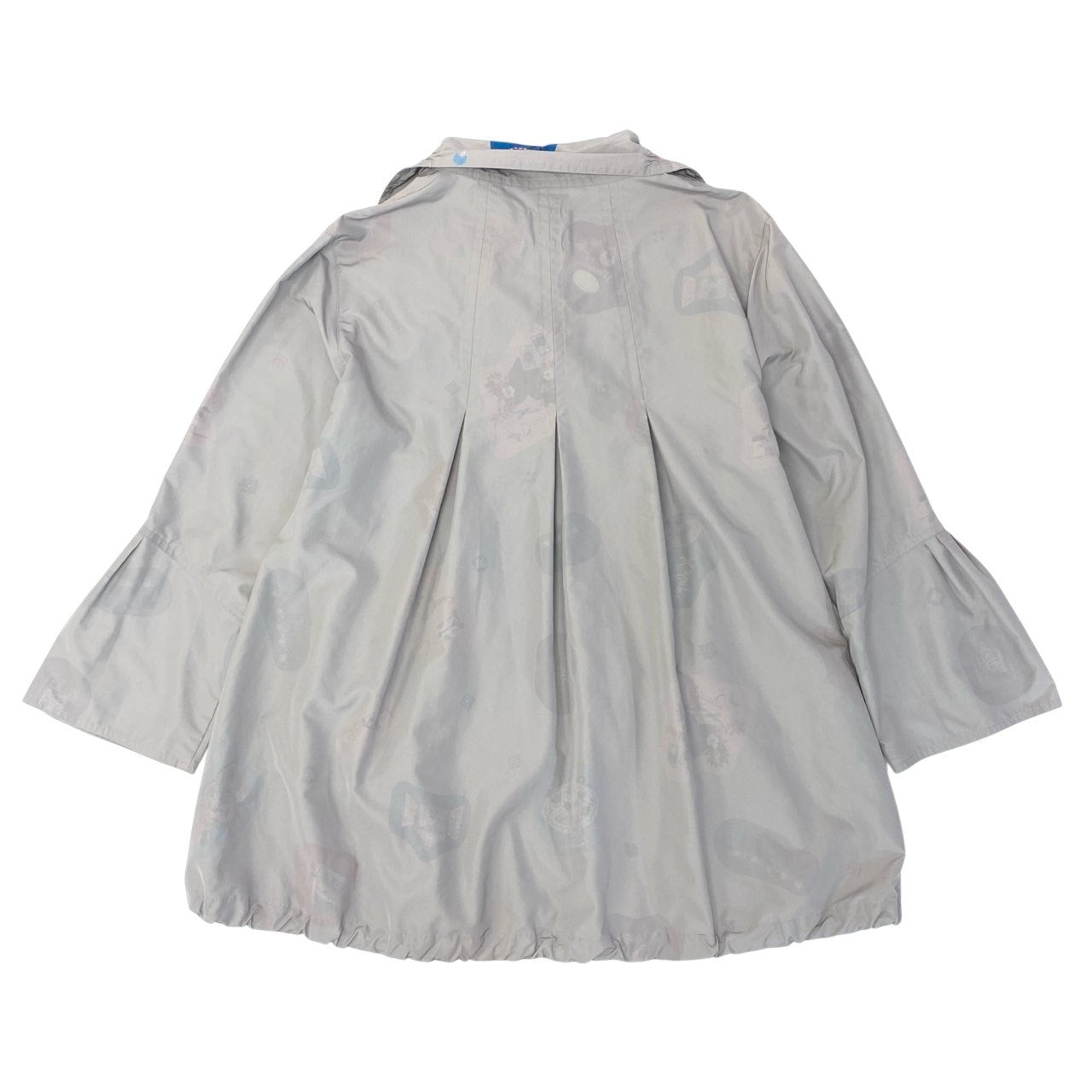 72a28《美品》 TOKUKO 1er VOL トクコプルミエヴォル 薄手コート ジャケット 裏地総柄 Aライン 9 ベージュ ポリエステル レディースu02t