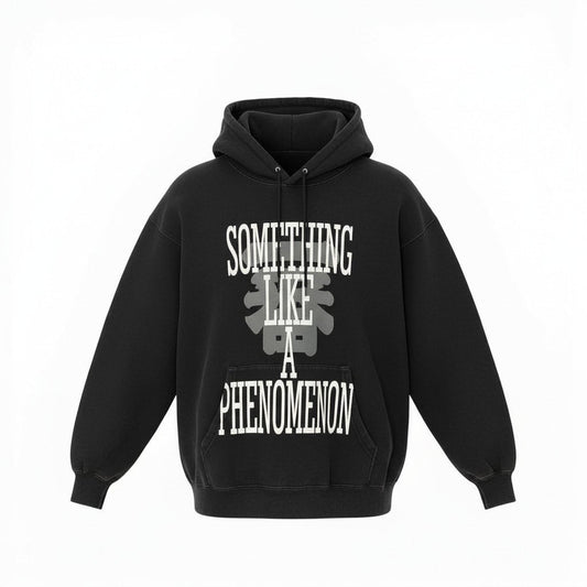 63a12 PHENOMENON フェノメノン スウェットパーカー フーデット プルオーバー フロントプリント 長袖 メンズ PH-011 XL ブラック コットン100％o07t