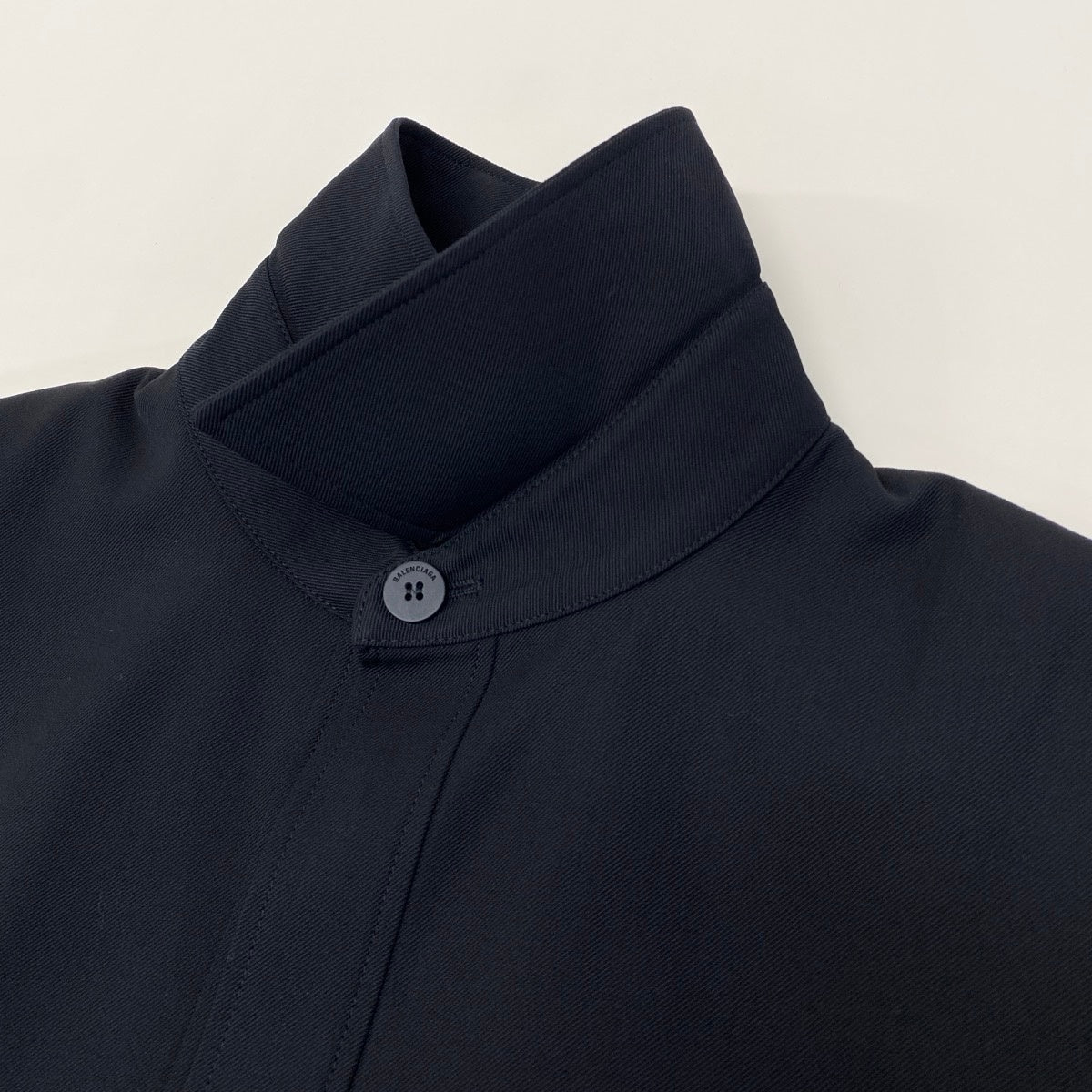 Eg8 【新品保管品】BALENCIAGA ウールツイールシャツジャケット 46サイズ ブラック メンズ 男性用u02t