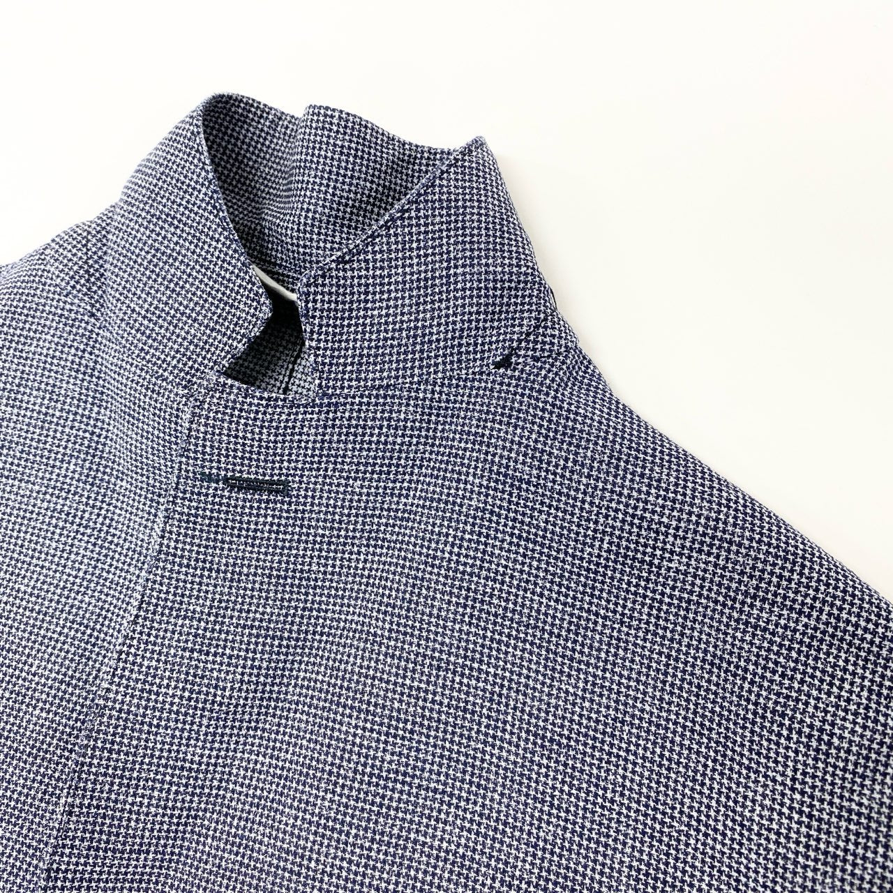 59k1 FINAMORE NAPOLI フィナモレ ナポリ イタリア製 テーラードジャケット ブレザー アンコンジャケット 48 ブルー メンズo07t