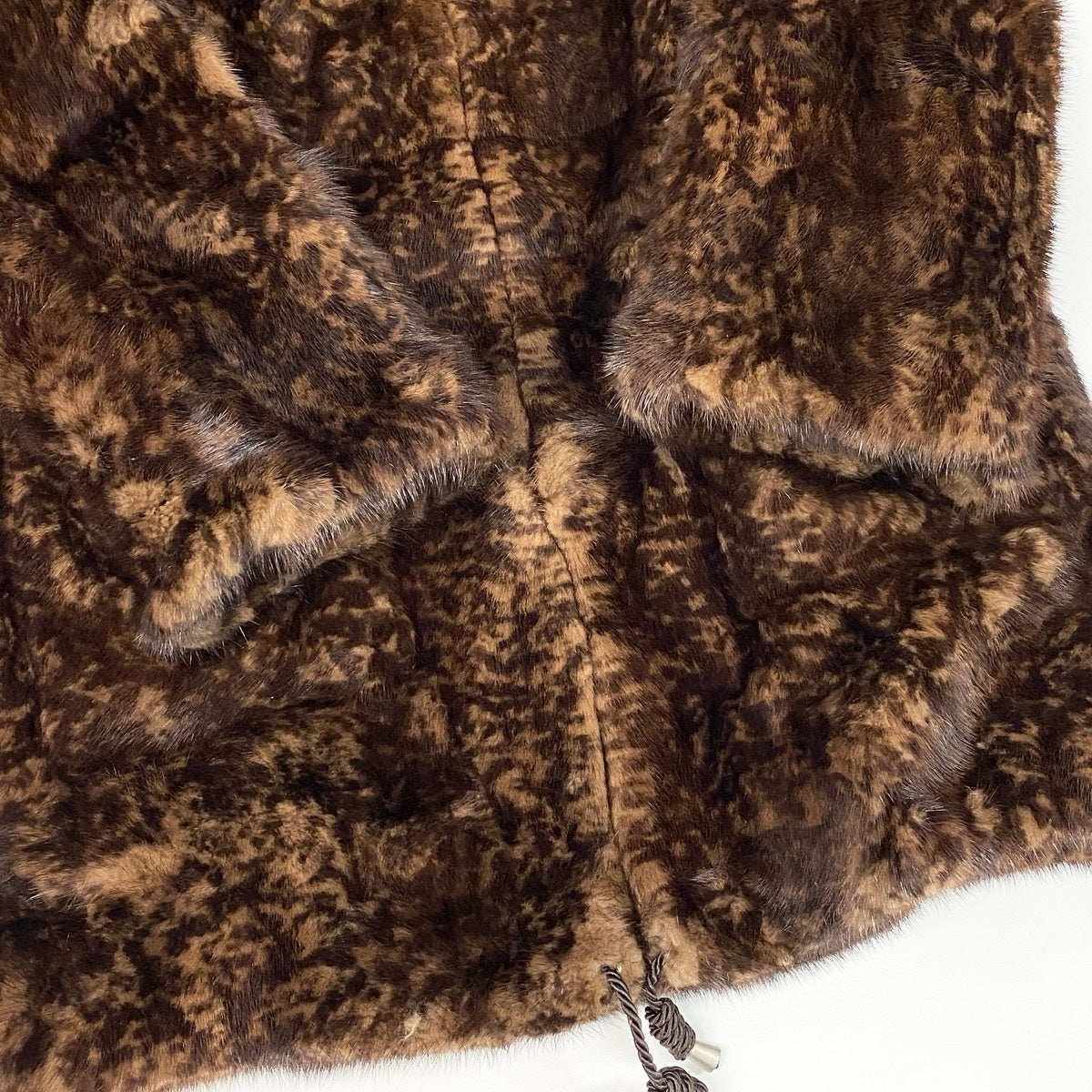 Eh10 Gianfranco Ferre ミンクコート レオパード 総柄 ブラウン ミンク メンズ 男性用u02t