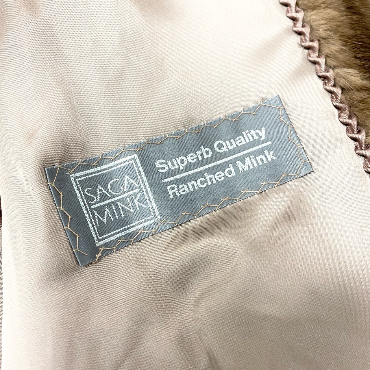 70L17 SAGA MINK サガミンク 銀サガ パステルミンク ロングコート サイズ11号 茶系 最高級本毛皮 MINK FUR リアルファーポケット有t18r