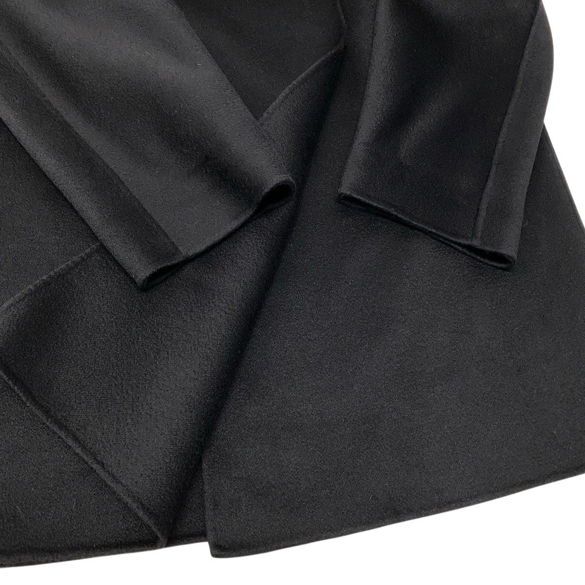42h18 GRES グレ Loro Piana ロロピアーナ生地 ロングコート カシミヤコート イタリア製 金ボタン 総カシミア ベルト 44 ブラック カシミヤ100％ レディース 女性用u02t