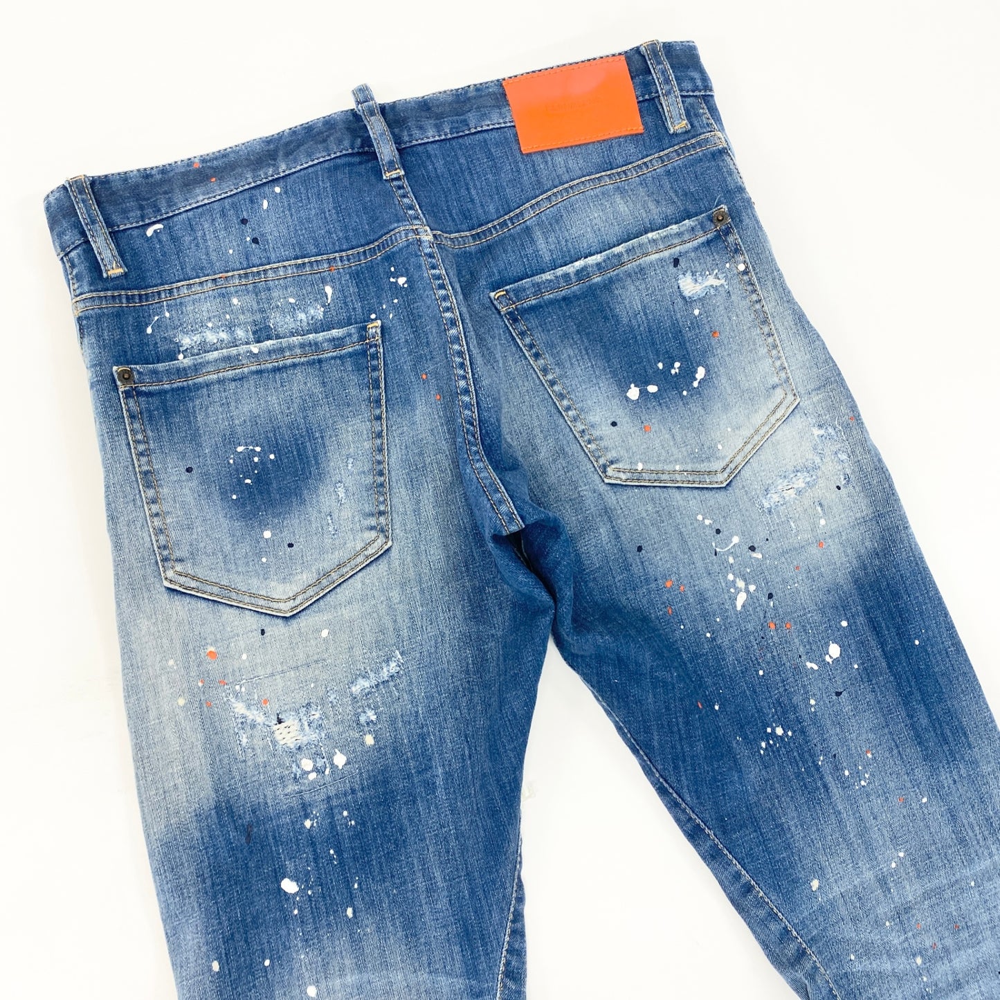 21i29 《美品》DSQUARED2 ディースクエアード Sexy Twist Jean セクシーツイスト デニムパンツ ボトムス ヴィテージ加工 S71LB1028 S30342 46サイズ ネイビー メンズu02t