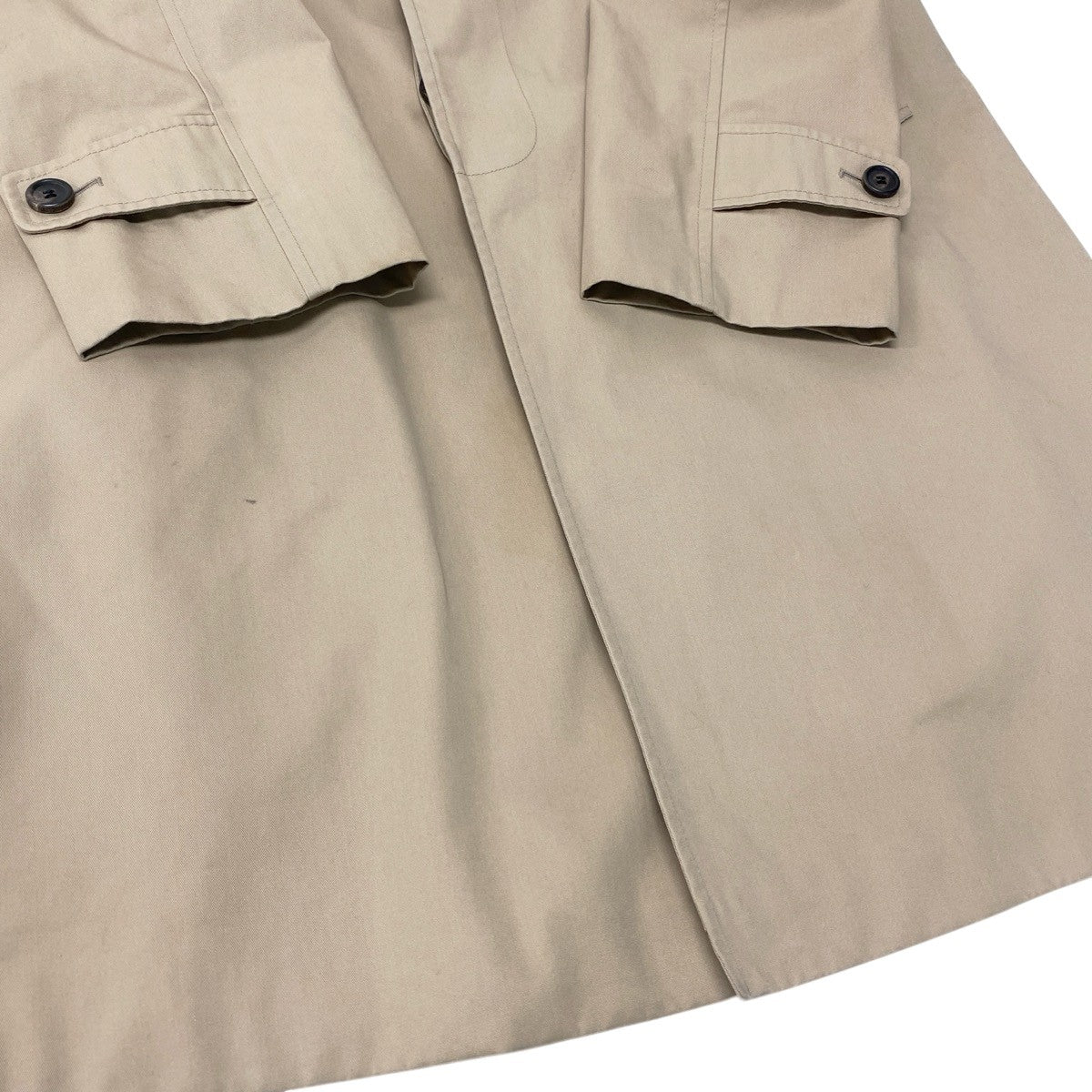 52h18 Aquascutum アクアスキュータム 英国製 ライナー付 ステンカラーコート ロングコート 40S ベージュ メンズu02t