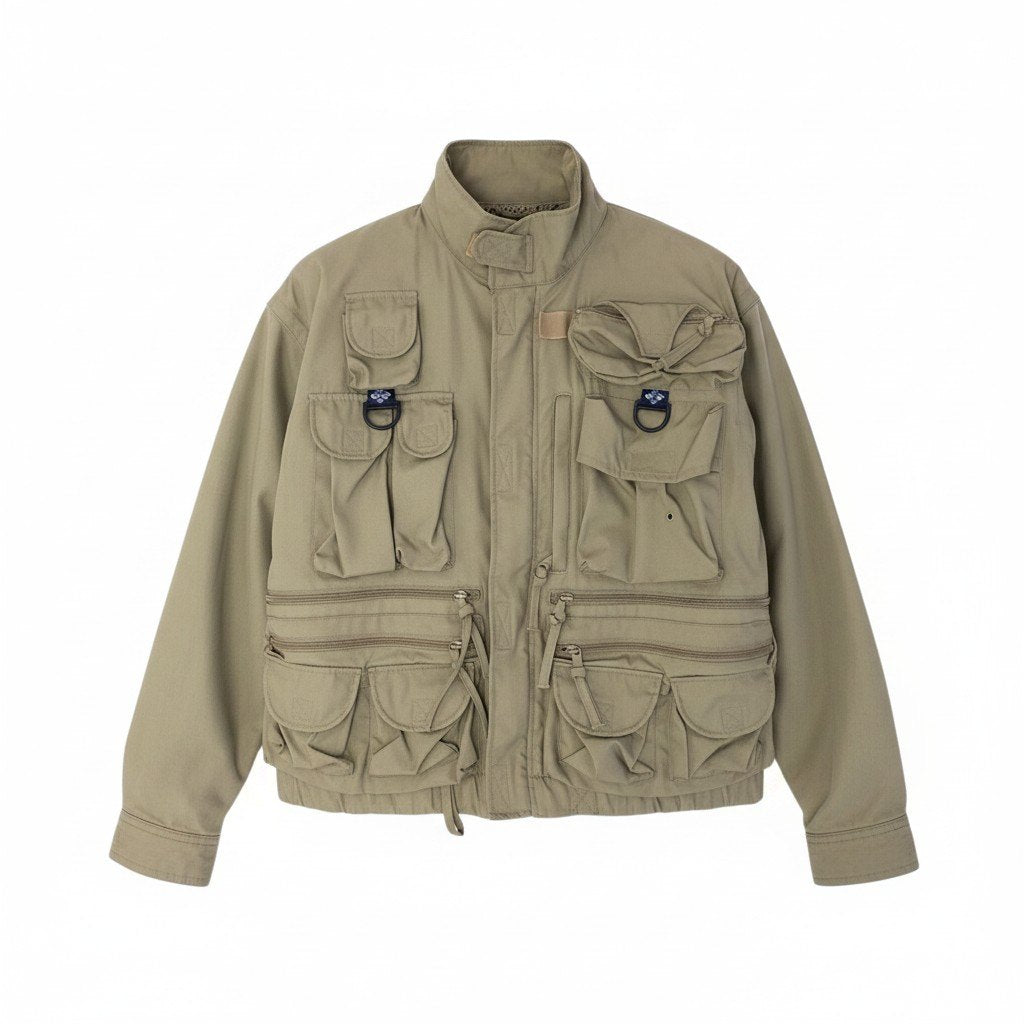 54g11 Columbia コロンビア PFG フィッシングジャケット ベスト 2way S4FM134HW サイズS カーキ メンズu02t
