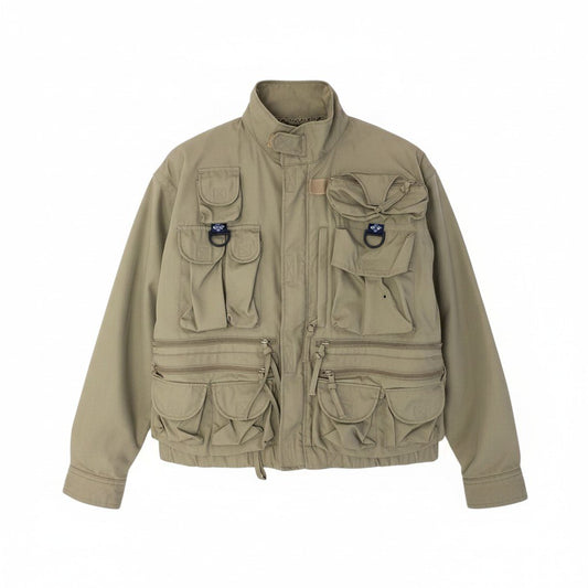 54g11 Columbia コロンビア PFG フィッシングジャケット ベスト 2way S4FM134HW サイズS カーキ メンズu02t