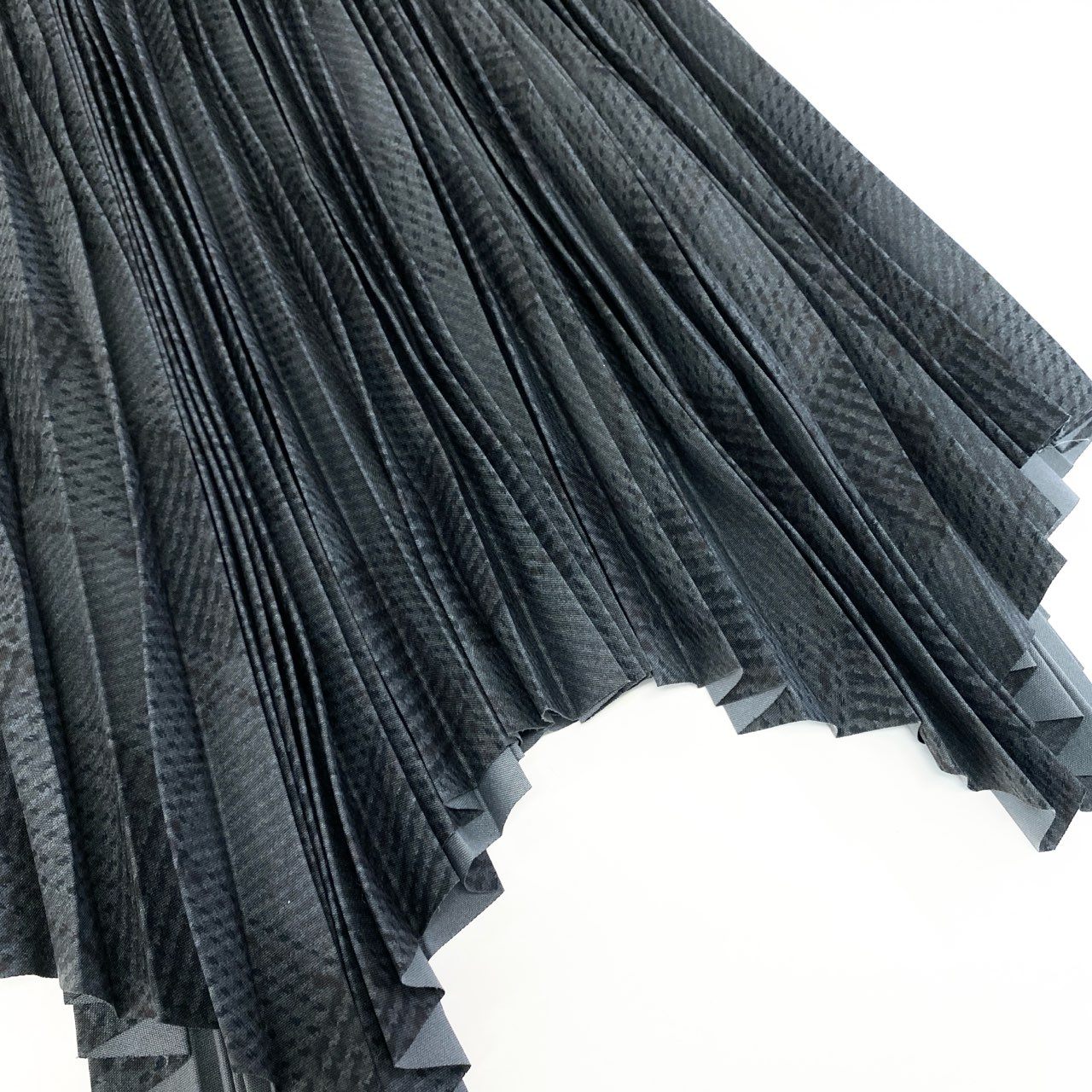 82a29 FABIANA FILIPPI ファビアナフィリッピ プリーツスカート ロングスカート チェック柄 XSサイズ グレー系 レディース 女性用u02t