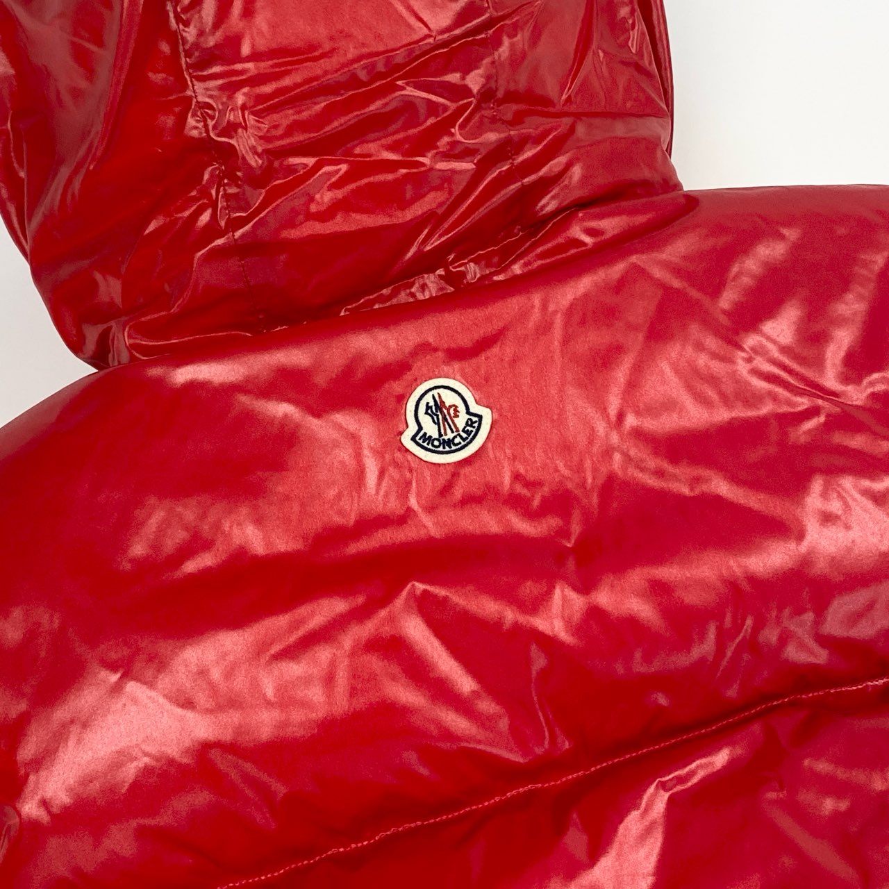 14L1《極美品》 MONCLER モンクレール 20-21AW AGNEAUX アニョー ロゴテープ ダウンベスト F20911A51C00 サイズ2 レッド DOWN VESTt18r